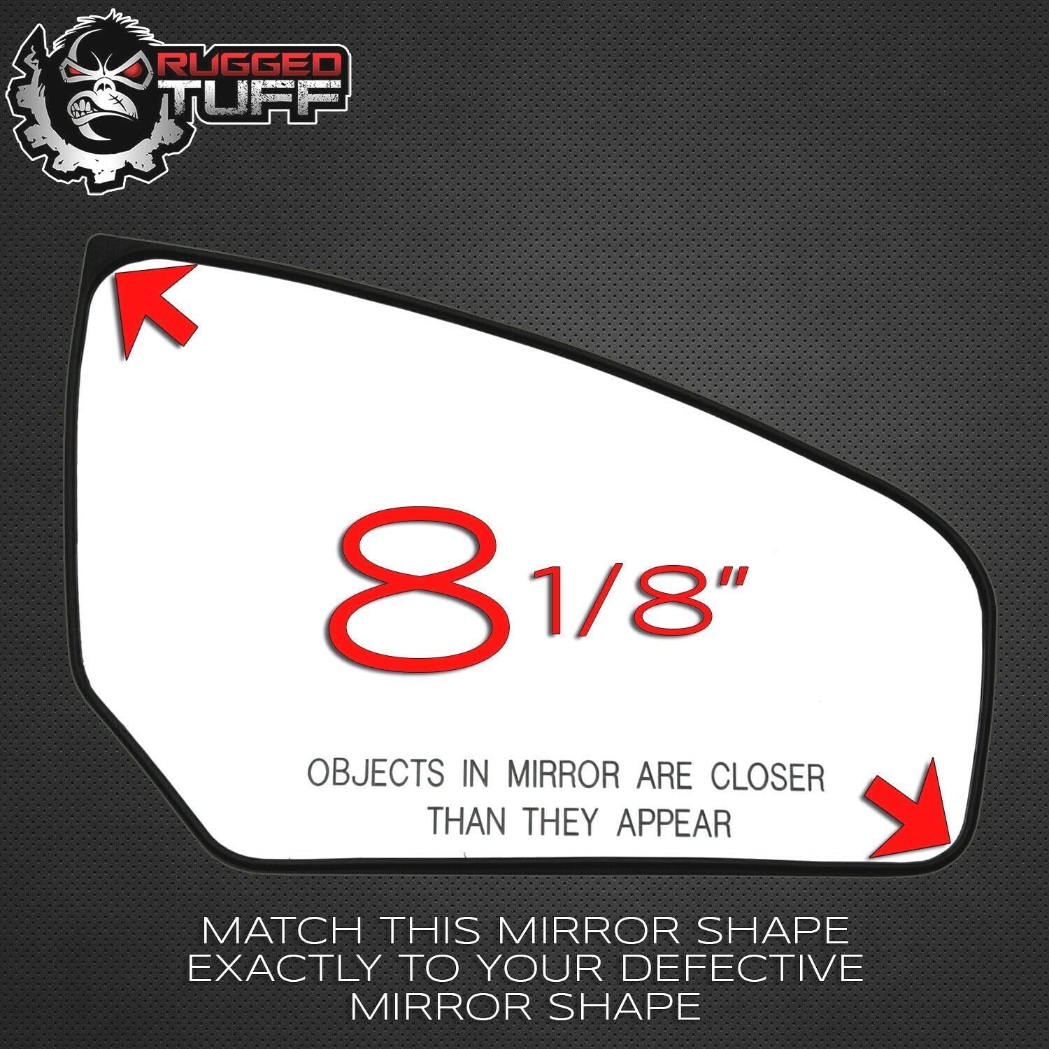 Passenger Side Mirror Glass Assembly With Plastic Backing Plate (Non-Heated) Compatible with 2007-2012 Nissan Sentra (Sedan 4-Door Models)