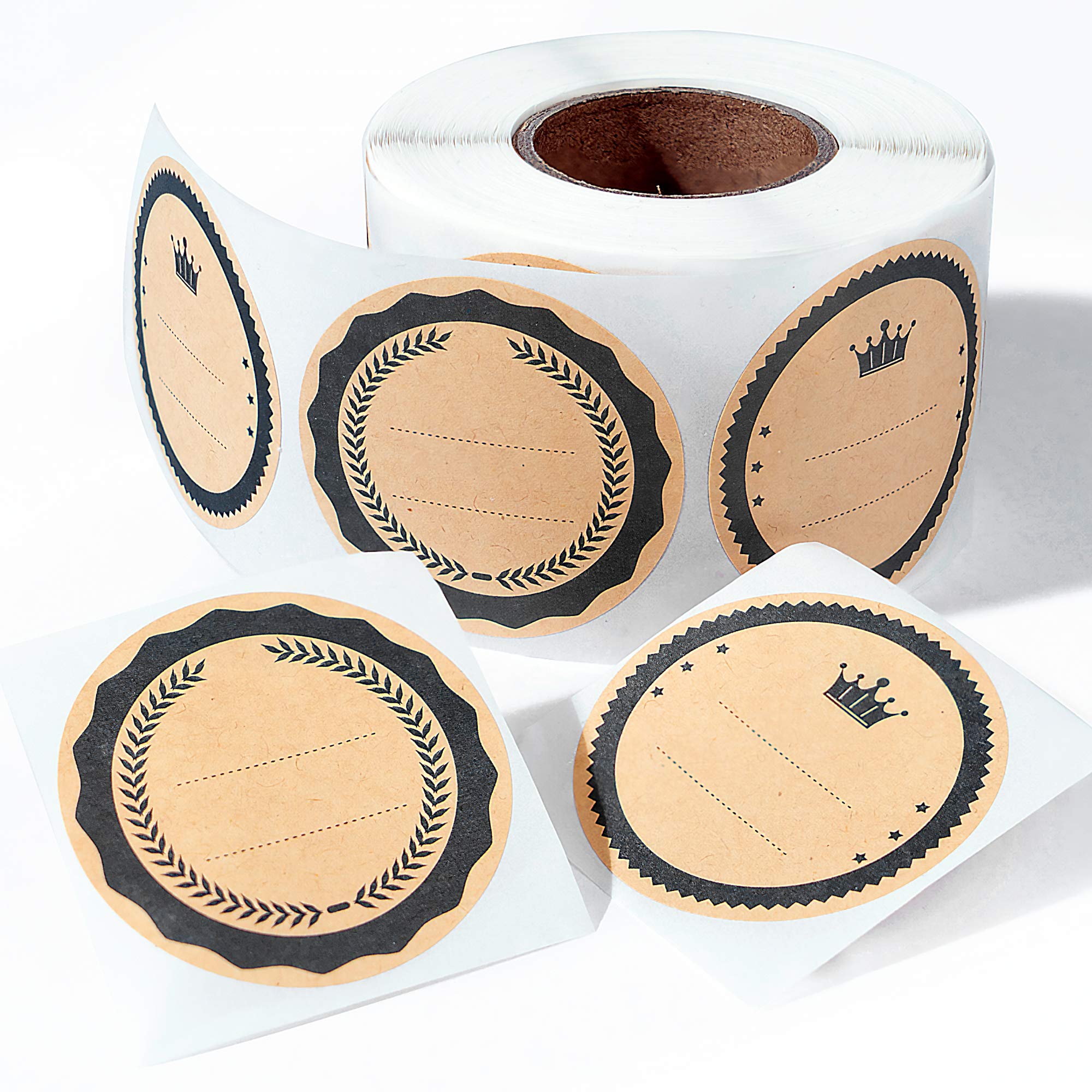 (500pc/Roll) 2" Label Stickers for Jars and Lids -(Retro)- Mason Jar Labels | Gift Sticker Labels | Canning Labels | Gift Labels | Spice Labels | Bottle Labels | Christmas Labels