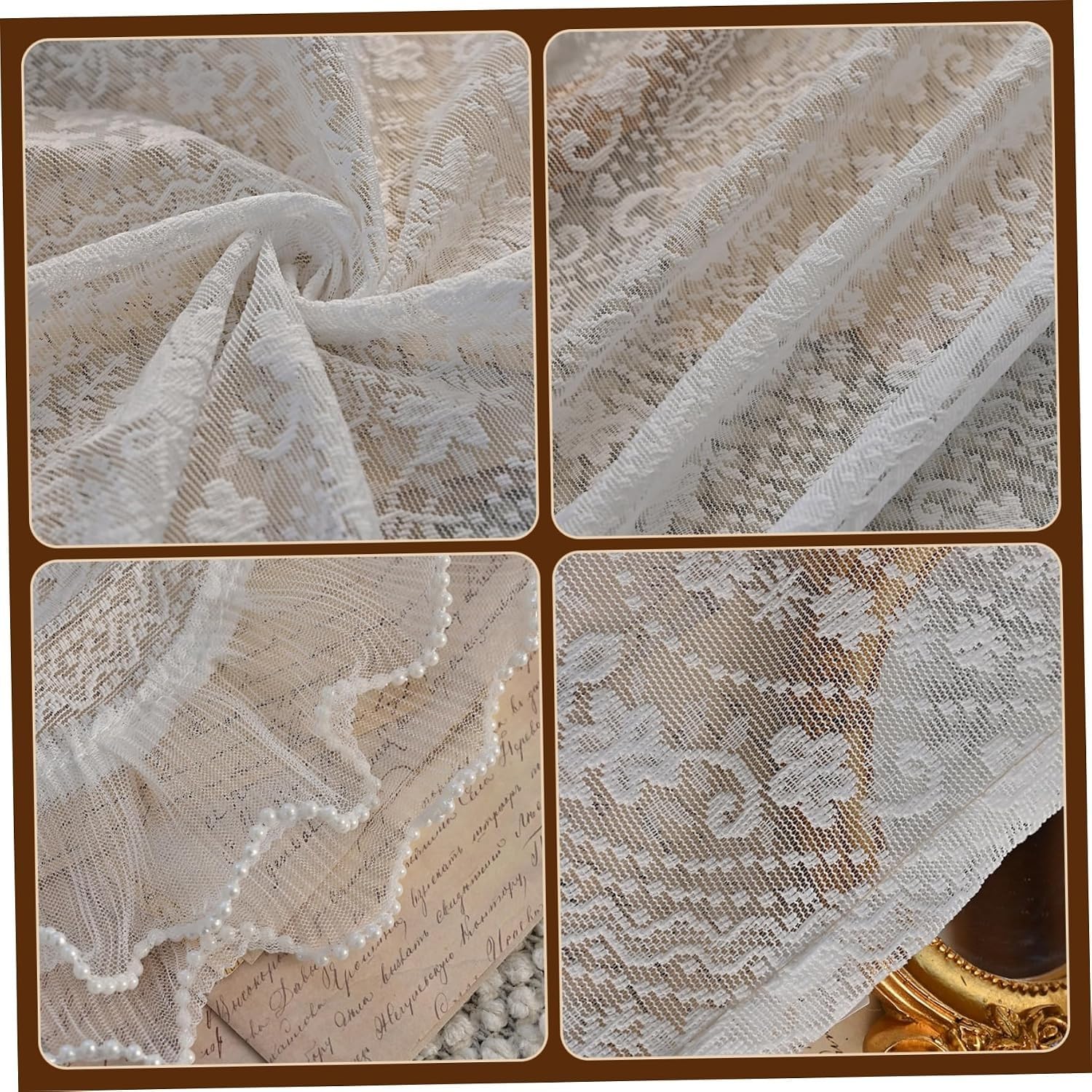Tendine Corte in Pizzo con Motivo Floreale - Tenda for Cucina e Bistrò