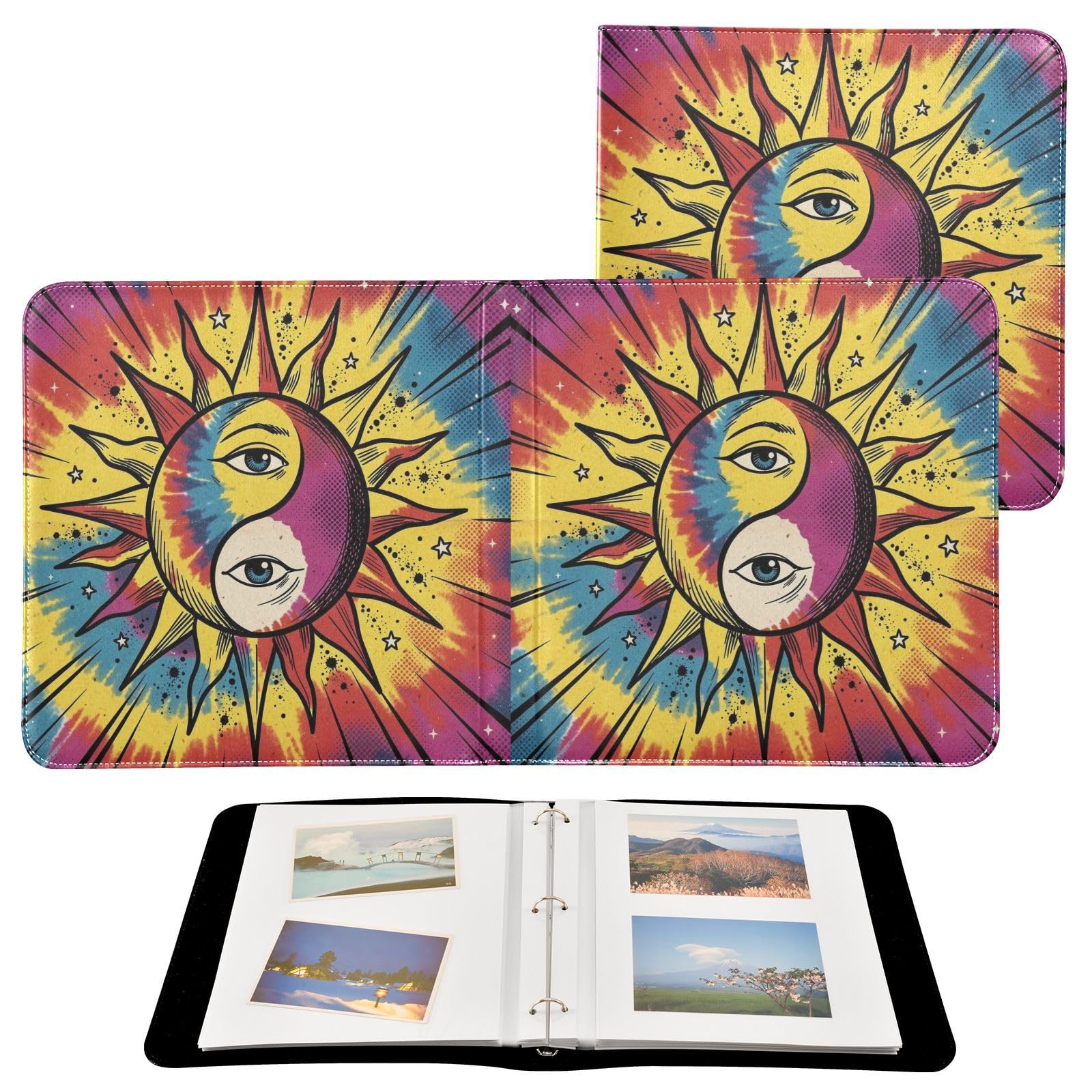 Sun Moon Yin Yang okładka ze skóry PU Album fotograficzny