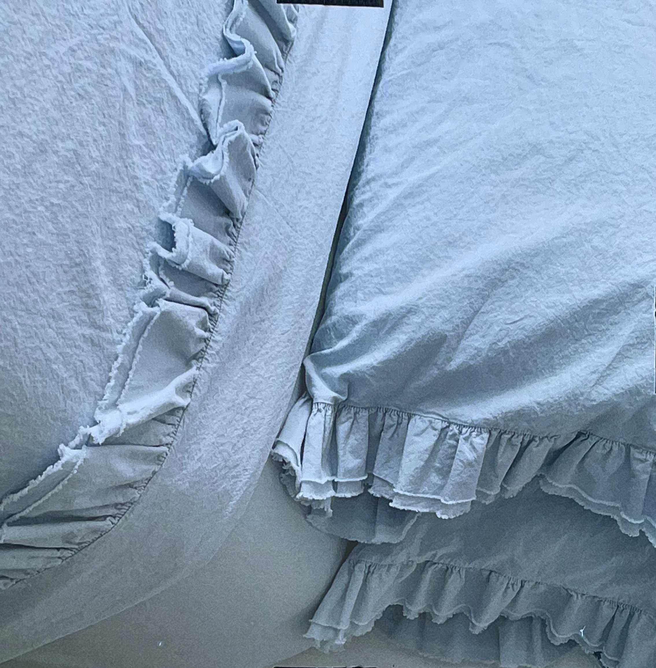 Buy Piubelle Solid Light Blue Sheet Set Shabby Chic French Country