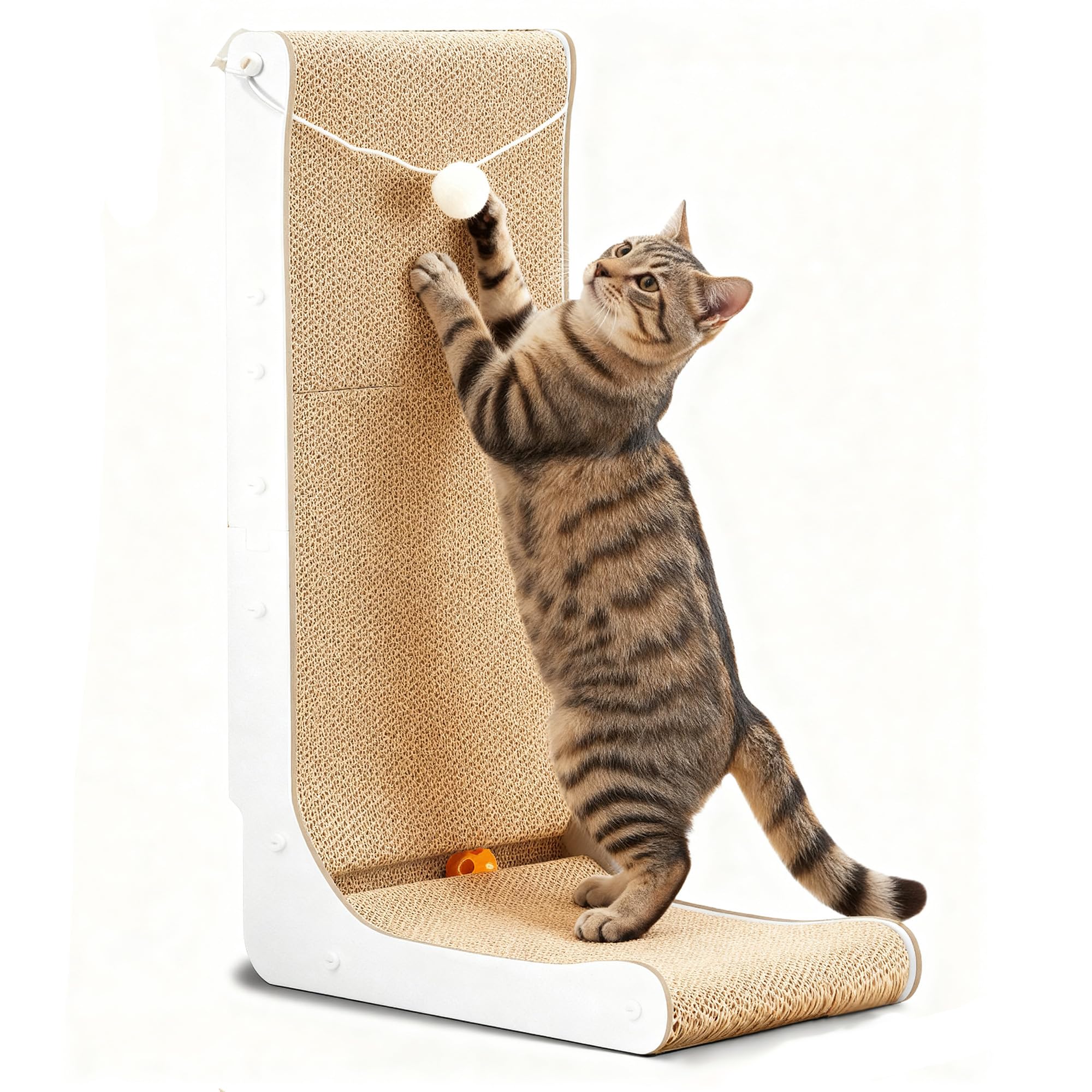 Amazon | Gimars 猫用爪とぎ 68cm L字型 段ボール製 安定構造 猫 つめ