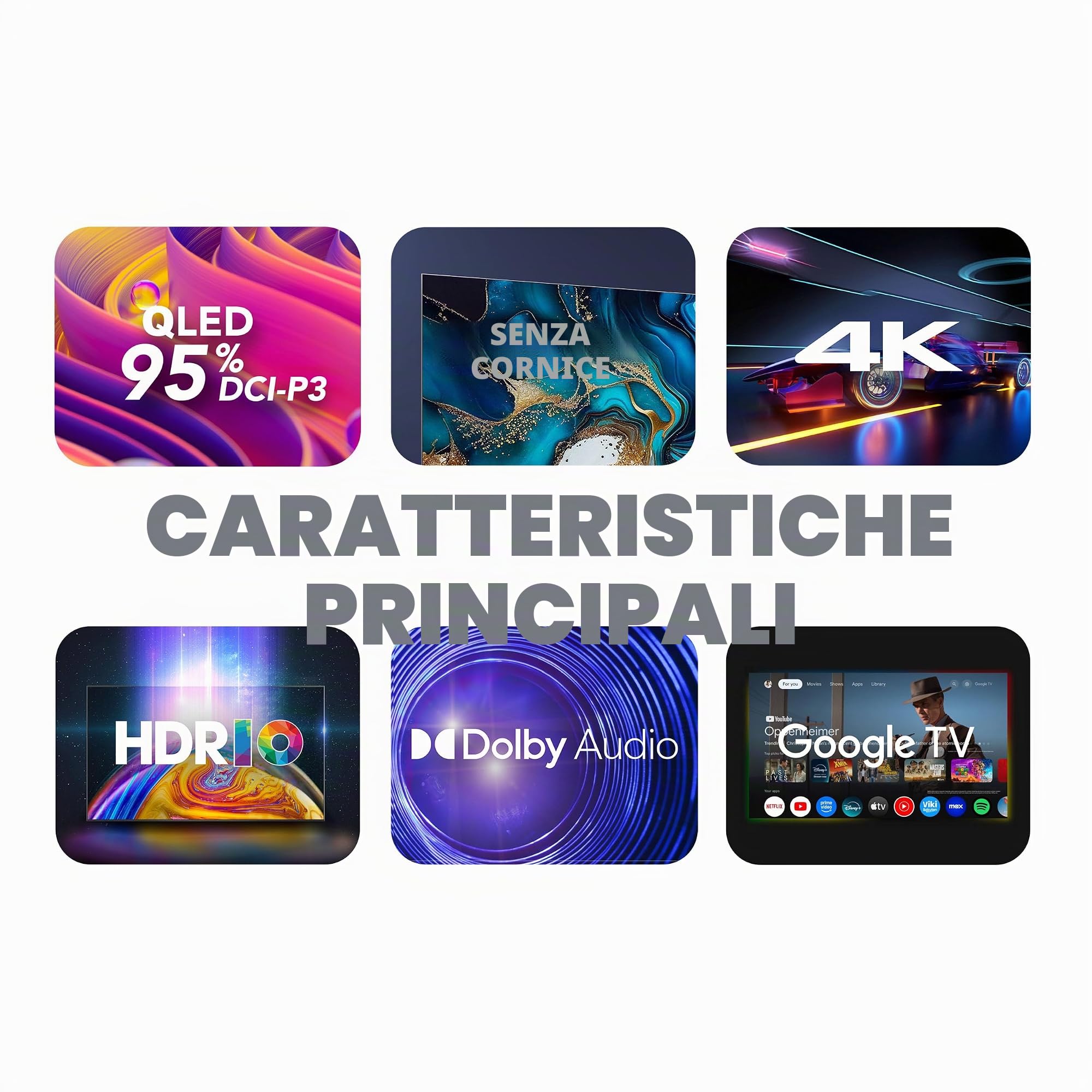 Smart Tech TV QLED 4K UHD 55" (139 cm) 55QG06K2 Smart TV- 4xHDMI - 2xUSB - HDR 10 - MEMC
