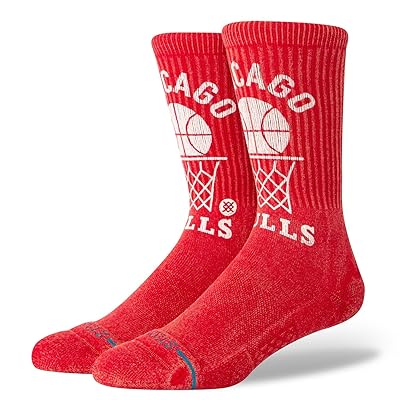 Stance Vintage Chicago Bulls Crew Cut Socks Shoes Red