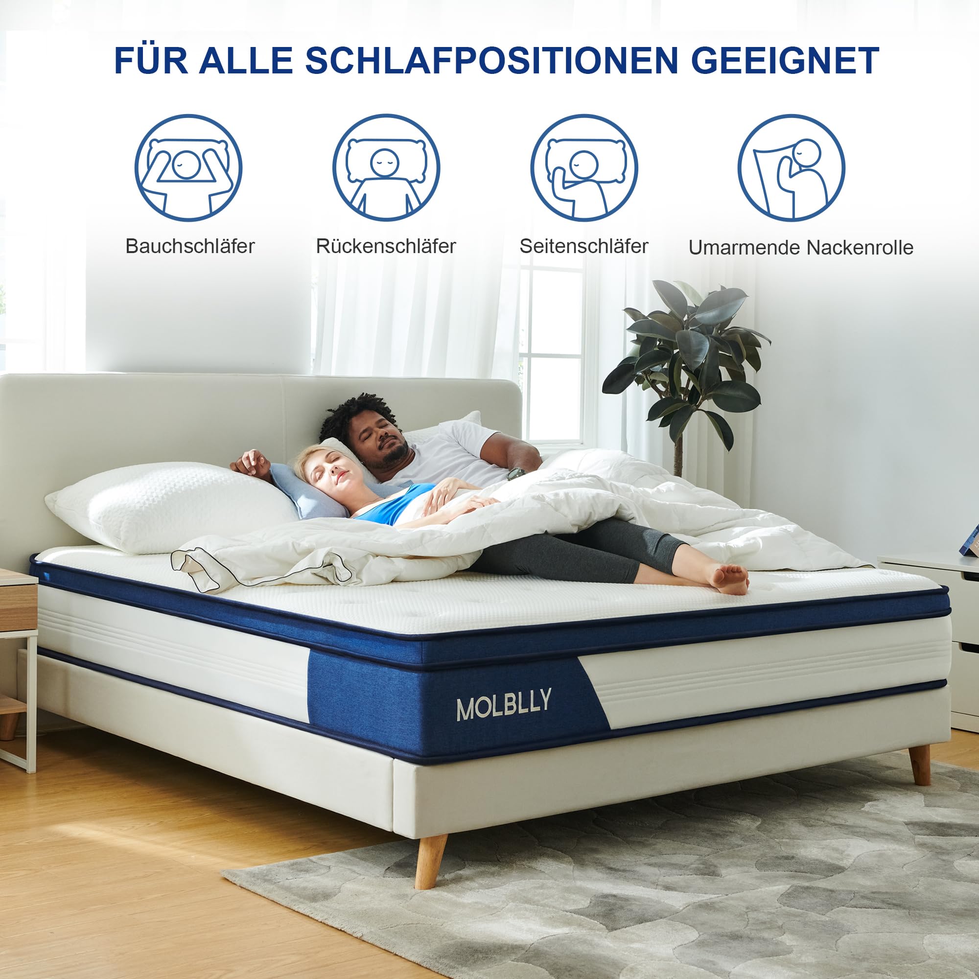 BMM Klassik XXL Koudschuimmatras met Oeko-Tex-certificering, orthopedisch matras met 7 zones, geproduceerd in Duitsland, hardheidsklasse H4 extra stevig, hoogte 12 cm, 90 x 190 cm BMM Klassik XXL Koudschuimmatras met Oeko-Tex-certificering, orthopedisch matras met 7 zones, geproduceerd in Duitsland, hardheidsklasse H4 extra stevig, hoogte 12 cm, 90 x 190 cm