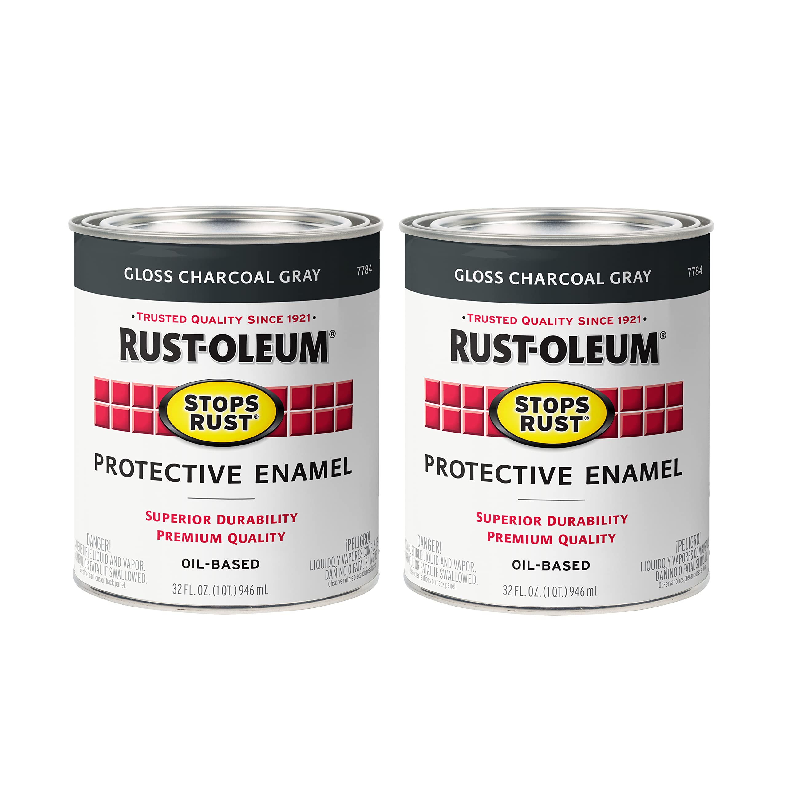 Rust-Oleum Stops Rust Brush On Protective Enamel Paint, Gloss Charcoal Gray