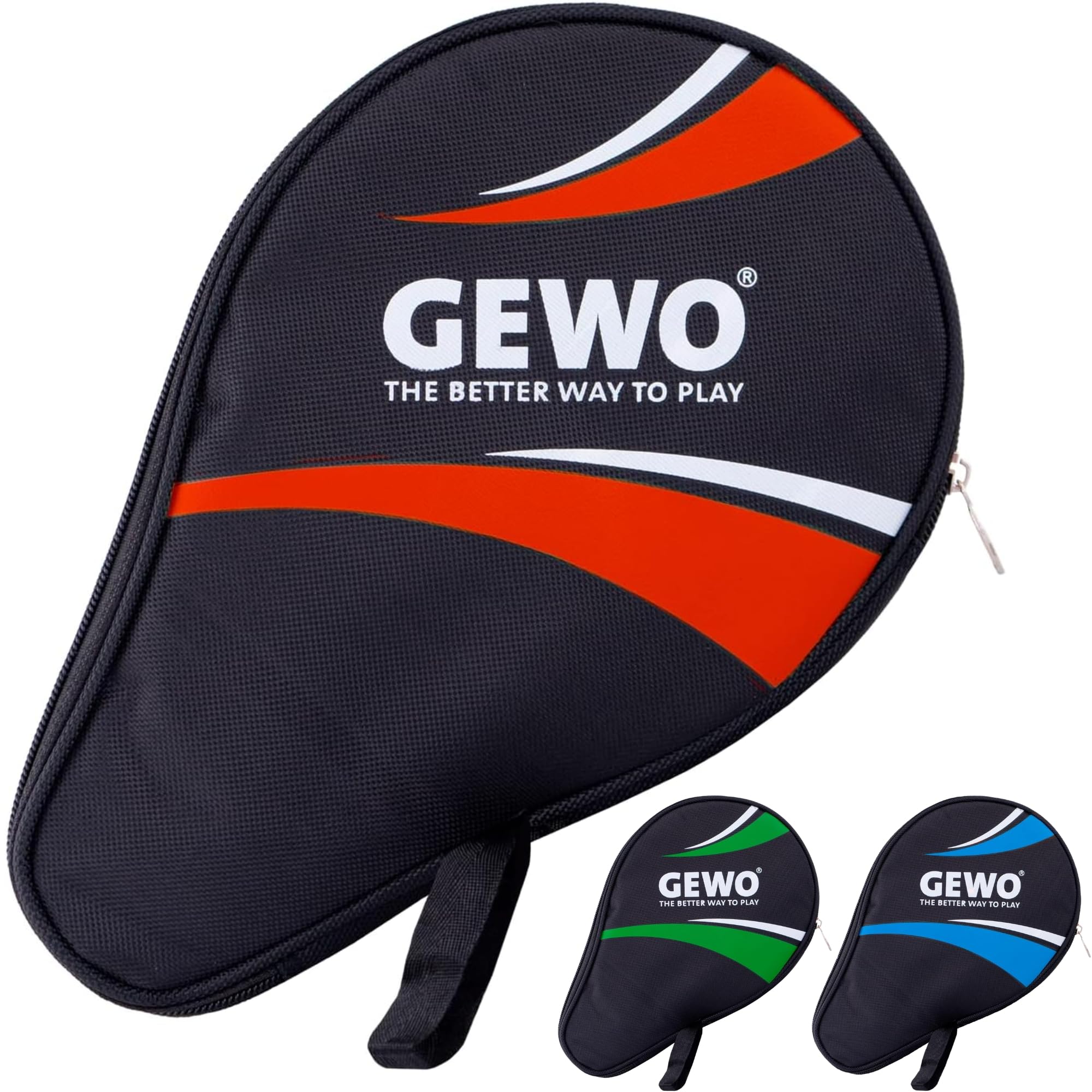 GEWO Housse Ronde Master avec Compartiment pour balles - Housse Robuste pour Raquette de Tennis de Table et 3 balles - Sac de Tennis de Table avec Compartiment rembourré - Sac pour Raquette de Tennis