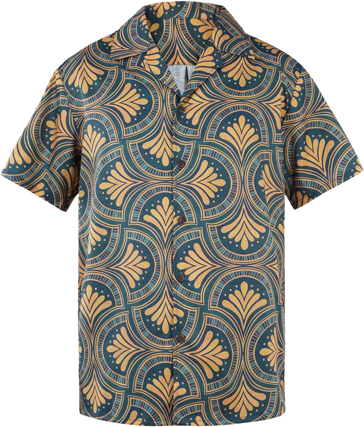 Hawaiian Shirt for Men Short Sleeve Button Down Men’s Unique Aloha Shirts for Beach Party, Vacation, Festival and Casual Wear
