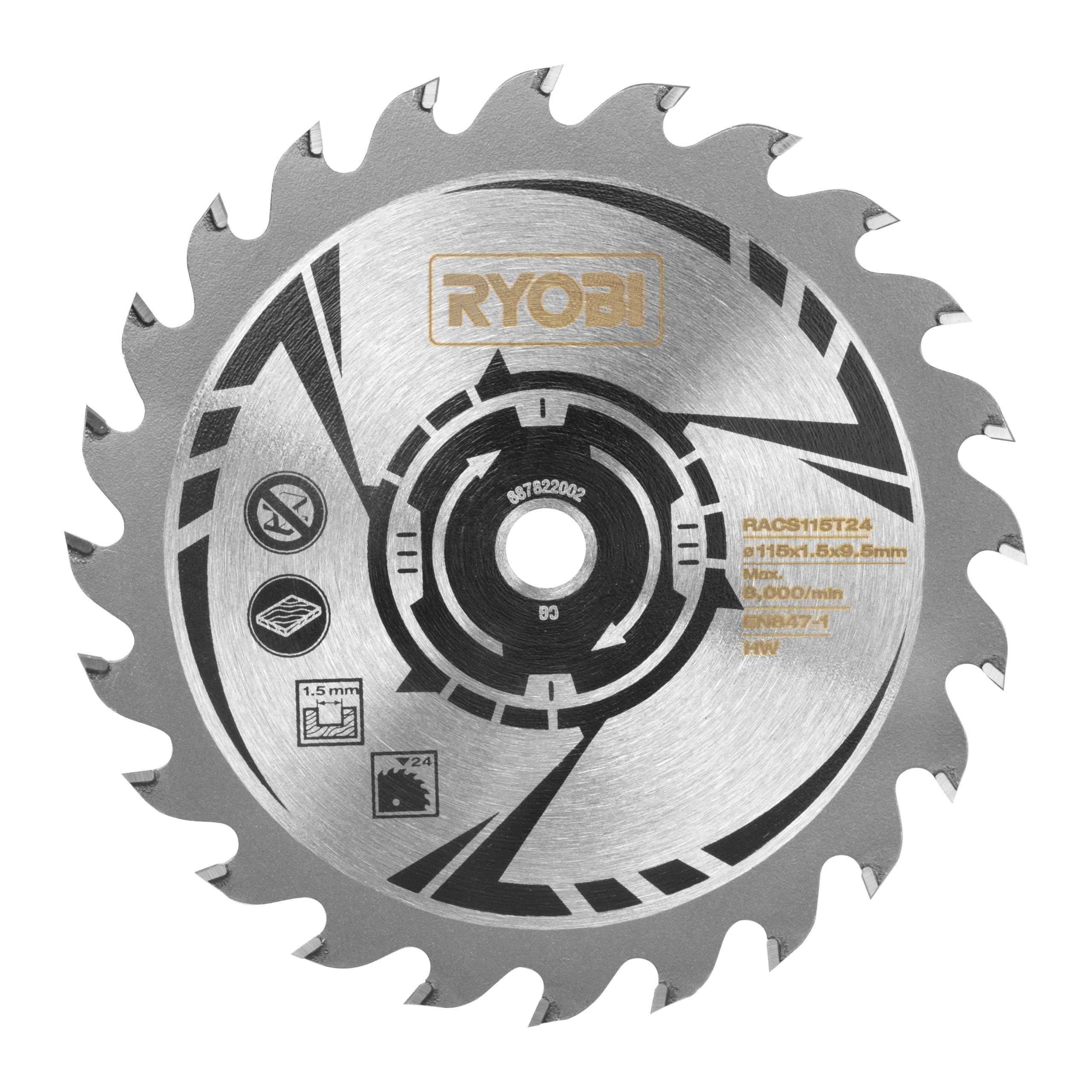 RYOBI Scie circulaire portative sans fil ONE+ 18 V, diamètre de lame de 115 mm, sans batterie ni chargeur
