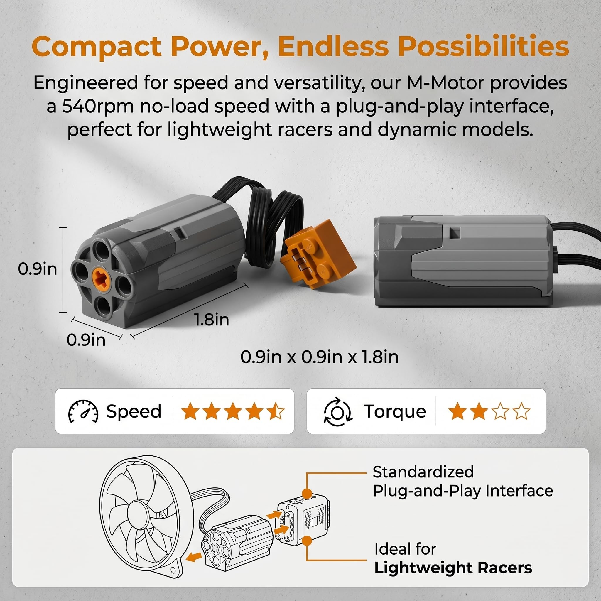 Servo Motor Function Set Power Functions Set 36-teiliges Motor Power Function Elektrisch Spielzeug Motor Technology Power Powered Module Fernbedienung Batteriebox Kompatibel mit Vielen Modellen
