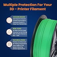 Vista 142 de 3D-Fuel 3D Filamento Pro PLA+ Negro Medianoche de Alta Temperatura y Resistente, 1.75mm, 1 kg +/- 0.02mm de Tolerancia, Fabricado en EE.UU., Fácil