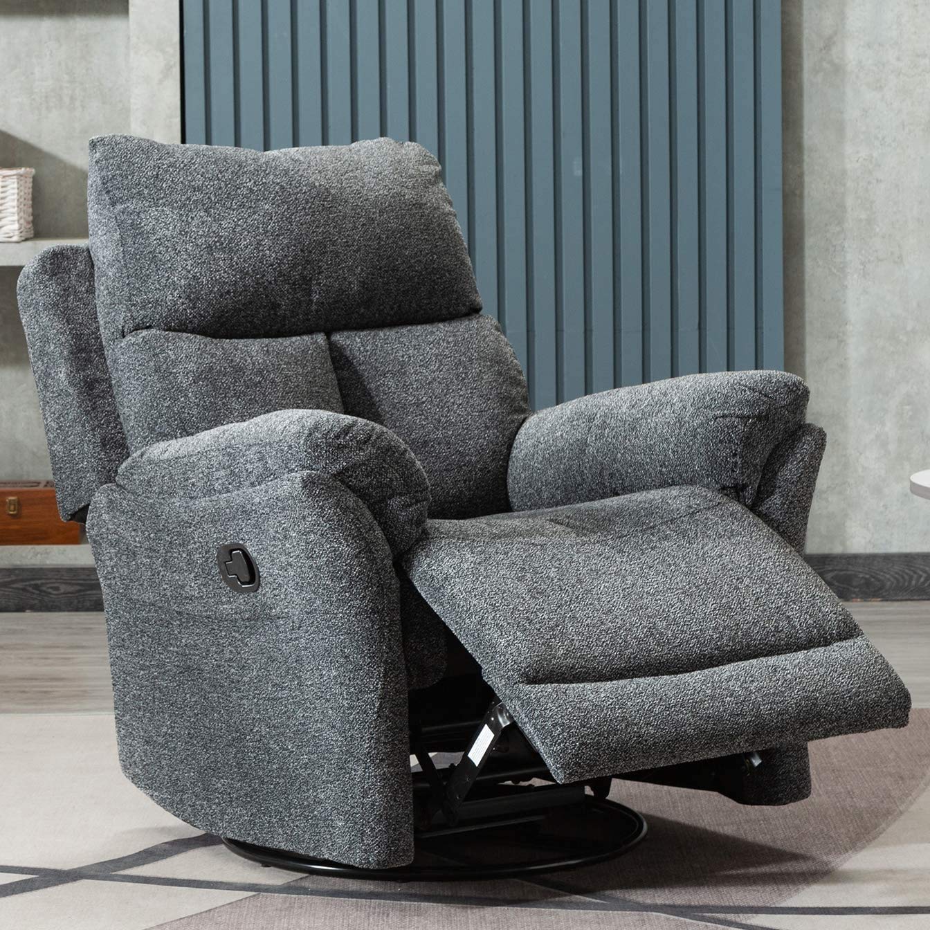 Buy ANJ Swivel Rocker Fabric Recliner Chair Reclining Chair Manual