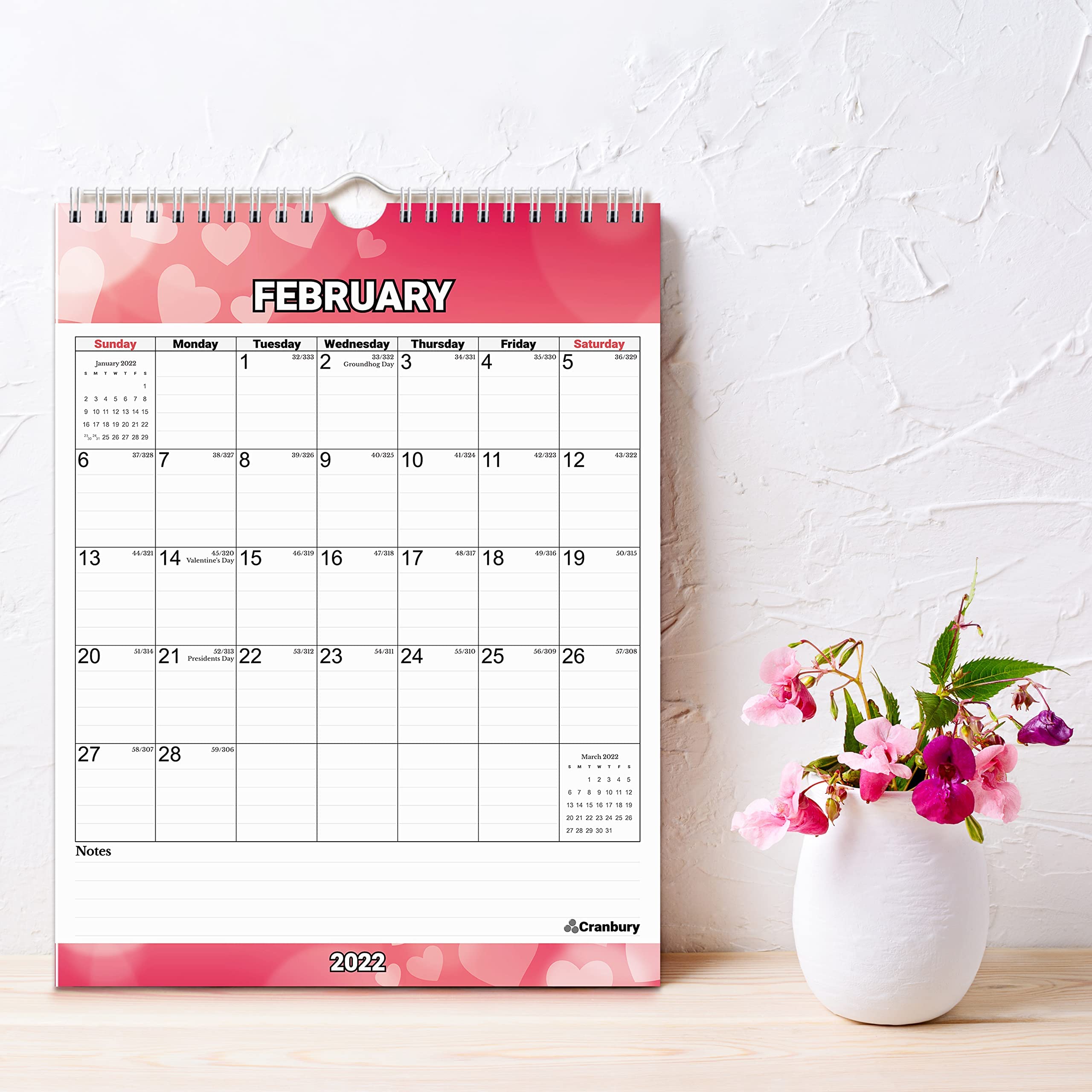 CRANBURY Small Wall Calendar 20222023 (Seasons), 8.5x11, Use Now to June 2023, Spiral Wall