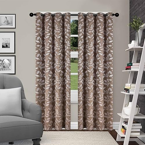 Miniatura 147 de Superior Cortinas opacas, oscurecimiento de la habitación para dormitorio, bloqueo solar, térmicas, cortinas bohemias modernas, colección de hojas