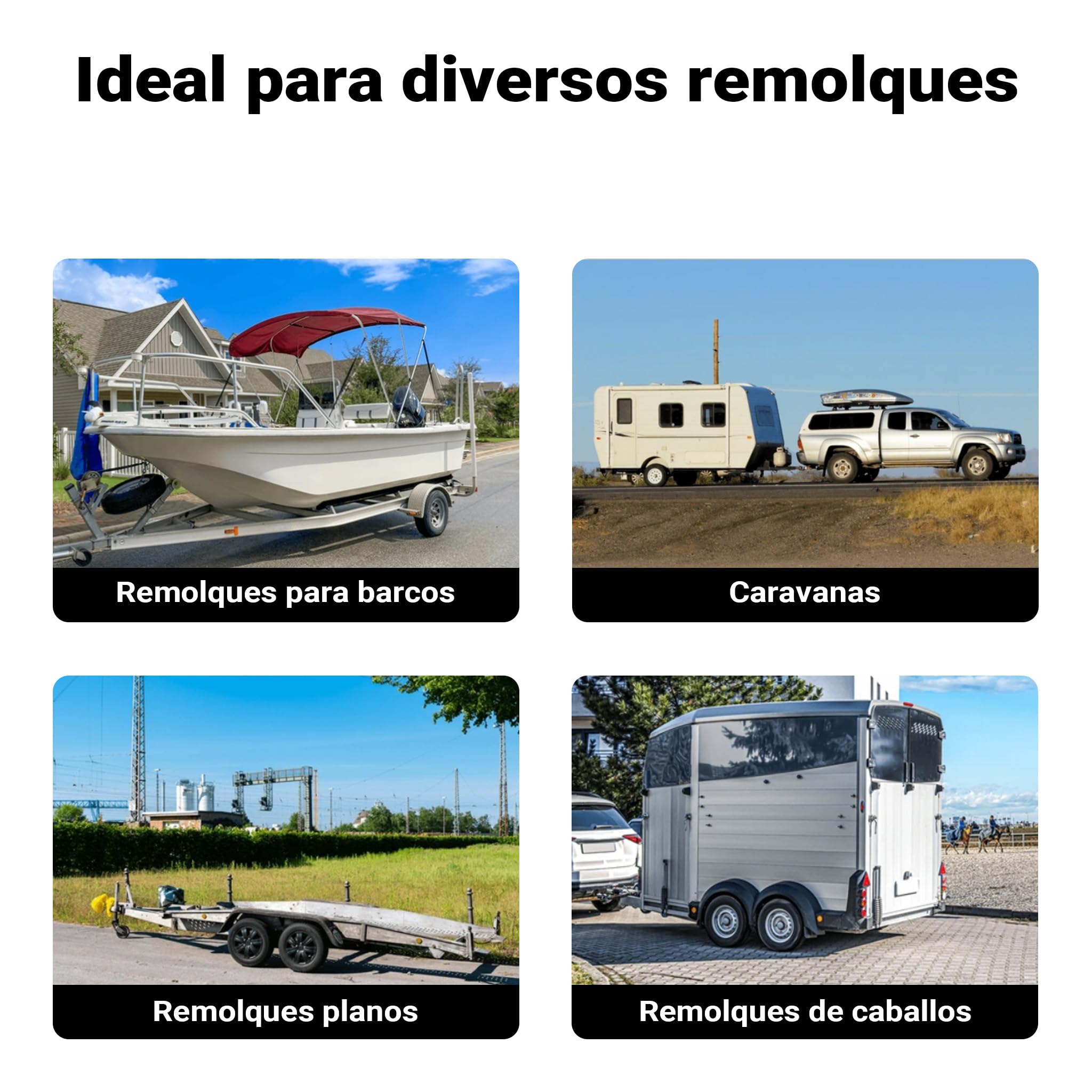 XPOtool Rueda de Apoyo 540 kg con manivela para remolques y Coches Rueda Jockey Soporte