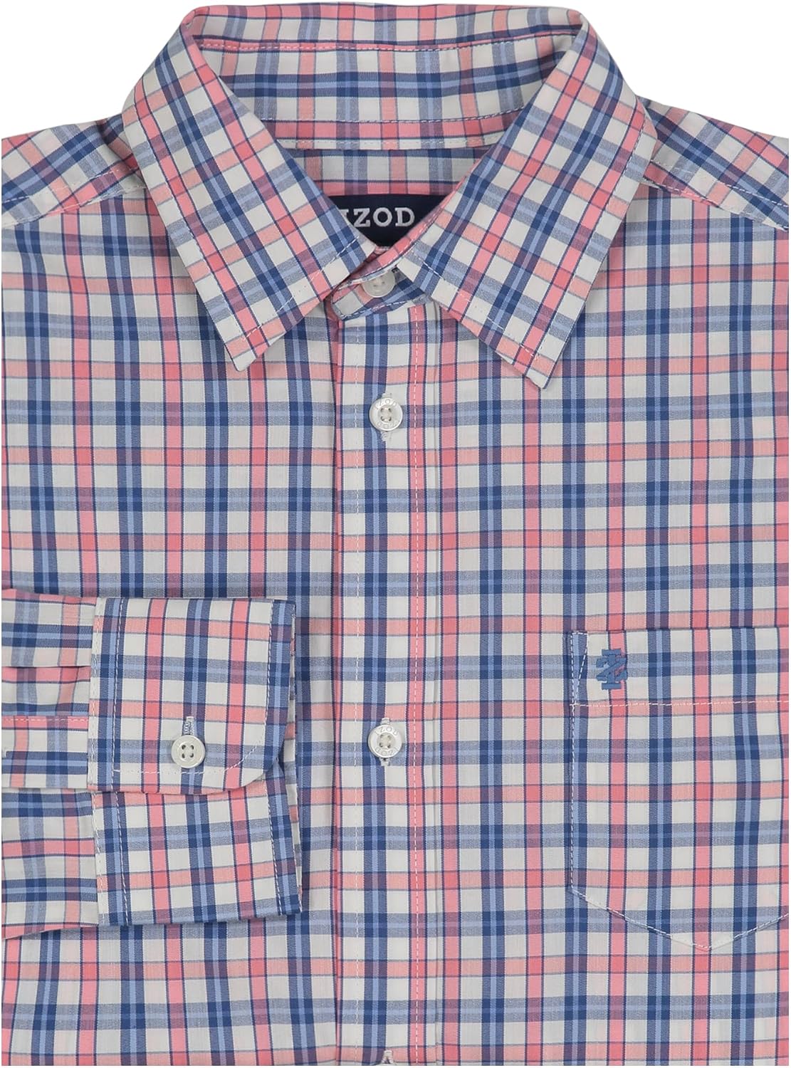 Izod Boys' Long Sleeve Plaid Button-Down Dress Shirt