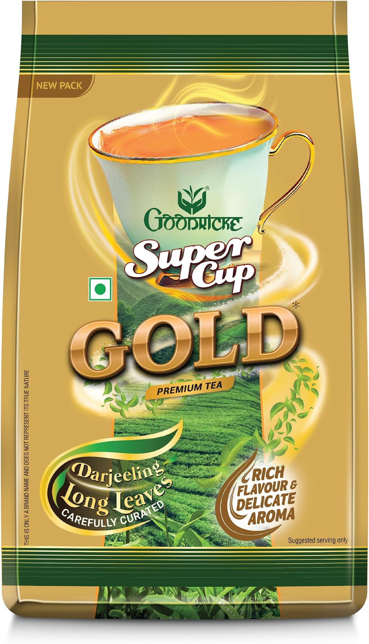 SuperCup Gold - 250gm | Darjeeling & Assam Tea | Milk Tea with Rich Taste and Irresistible Aroma | Flavour of Darjeeling | Natural Loose Leaves CTC Chai