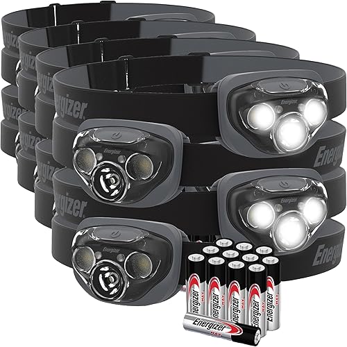 Vista 11 de Energizer Linterna frontal LED PRO (paquete de 2), linternas frontales resistentes al agua IPX4, luz de cabeza de alto rendimiento para exteriores