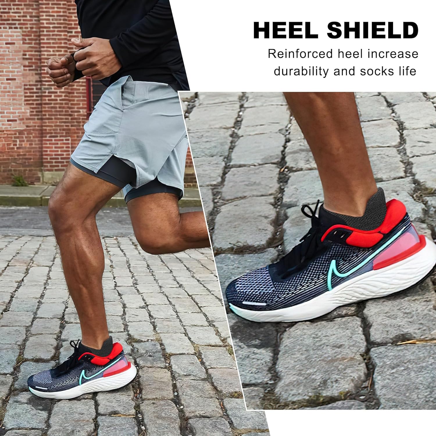 Gonii Men's Running Athletic Ankle Socks - Thick Cushioned Low Cut Socks (5 Pairs) - Image 6