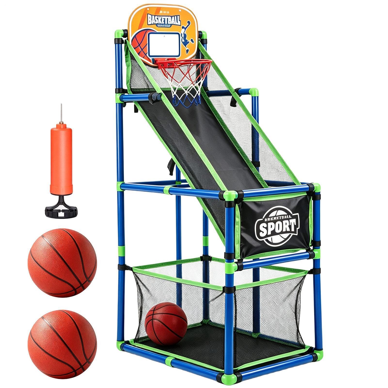 Di Pallacanestro Giocattolo Portatile Con Altezza Regolabile E Palla | Canestro Da Basket Per Esterno Per Bambini E Bambine, Sala Giochi, Giardino, Cortile, , Spiaggia, Feste