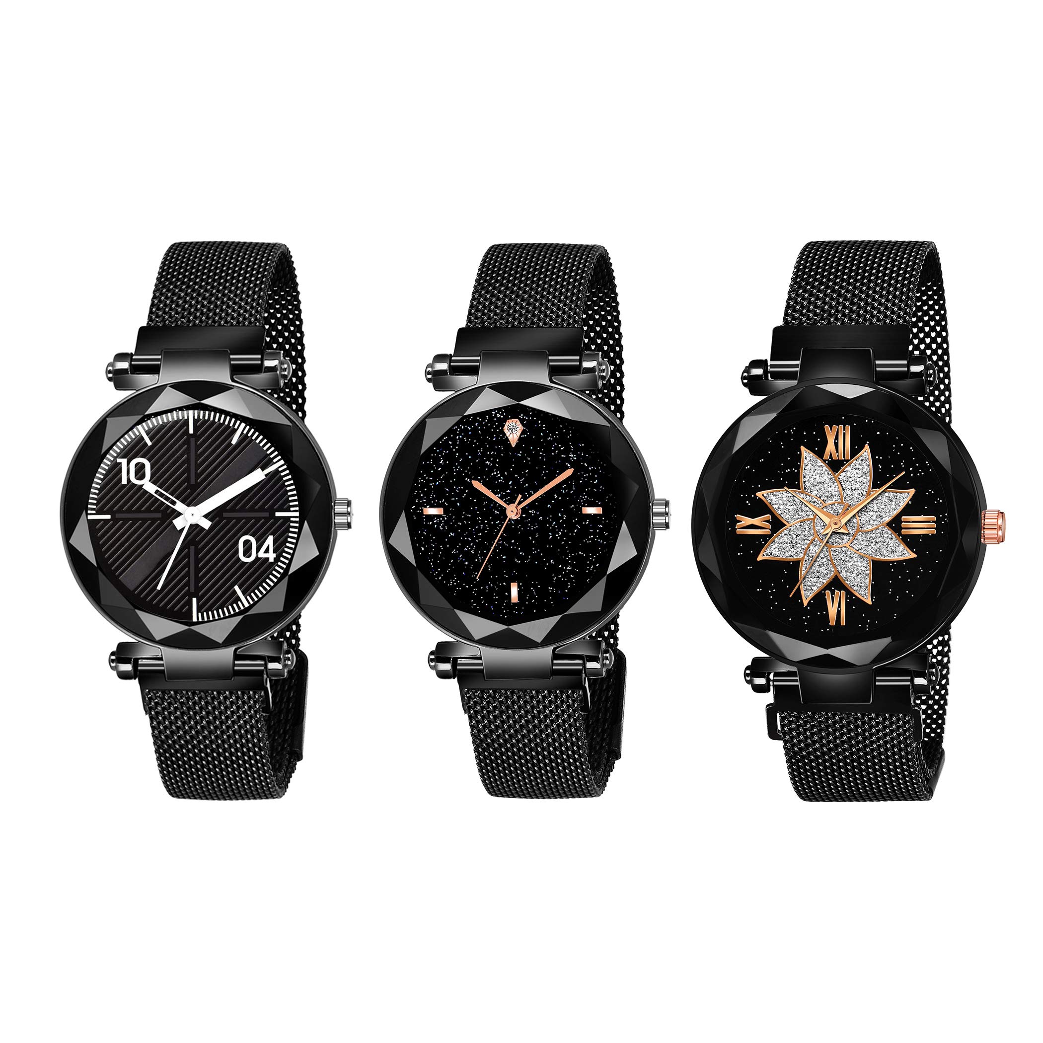 FROZIL Analogue Black Dial Magnetic Belt Watches for Girls & Women Watch Combo Pack-3(453-493-476) (B08MCJFGTL) Amazon Price History, Amazon Price Tracker