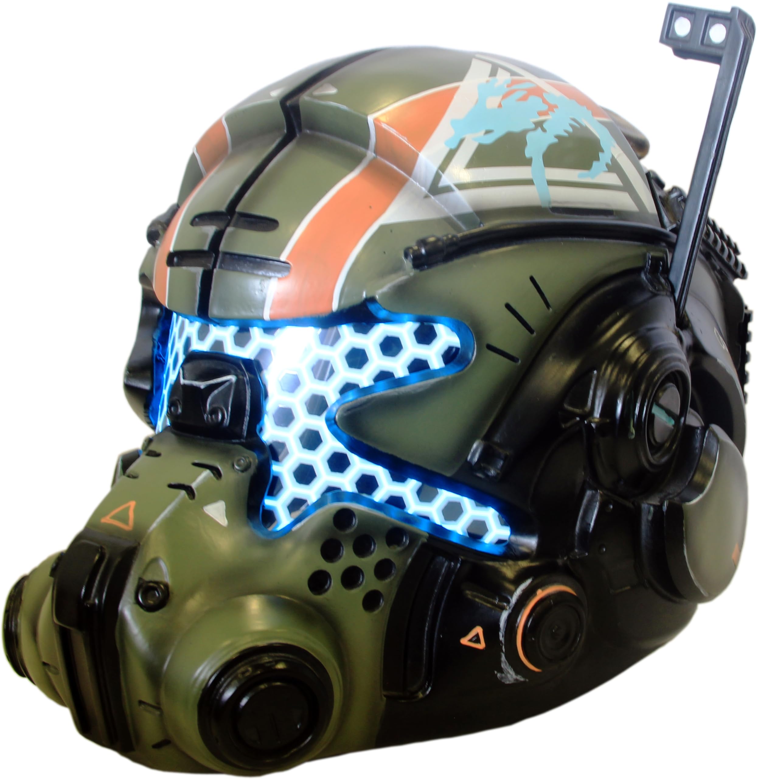 Casco de Jack Cooper con tres modos de iluminación, máscara de resina de cabeza completa para hombre, disfraz de Halloween, casco coleccionable