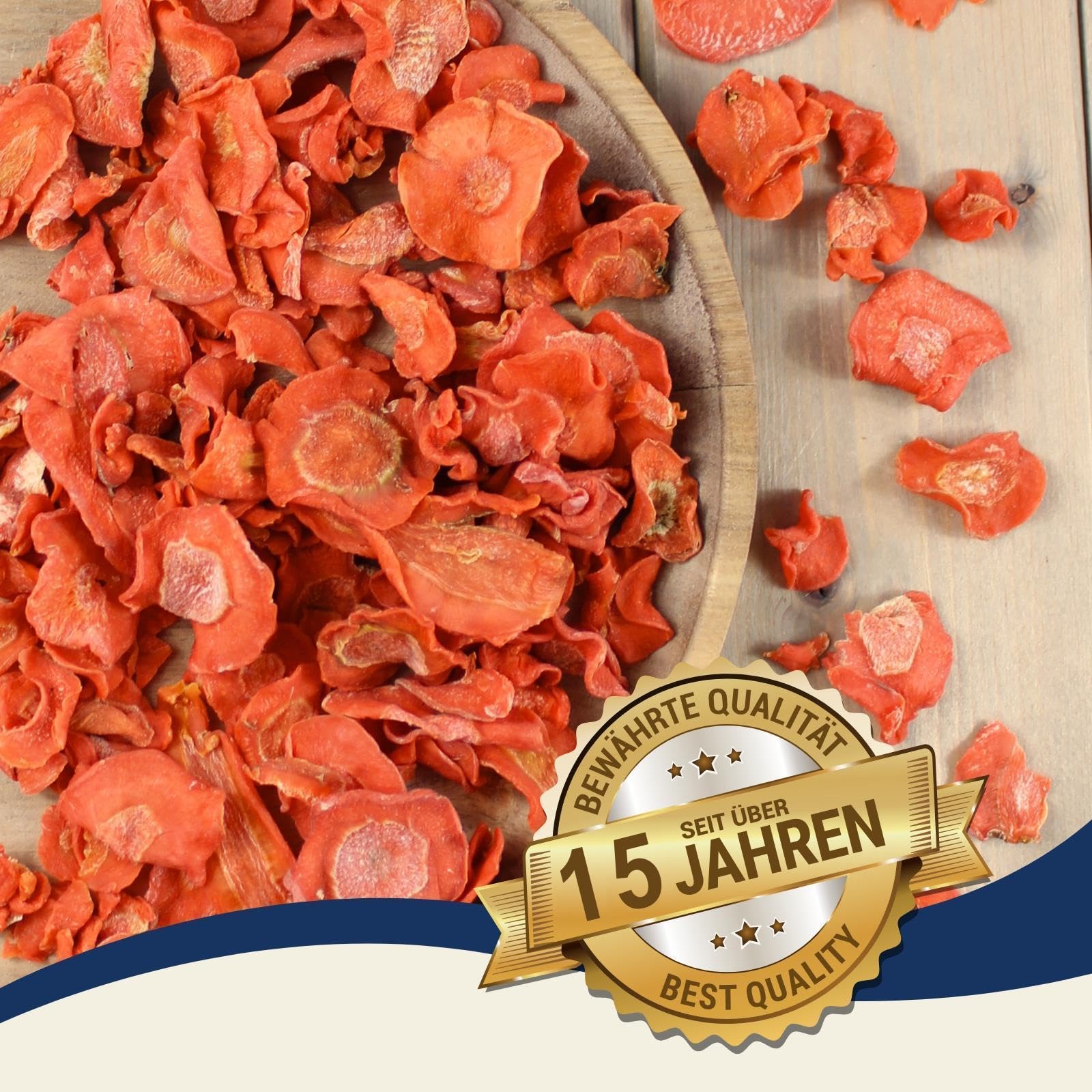 Lyra Pet® 5 kg Karotten getrocknet - Futter für Vögel, Nager & Reptilien | Reich an Beta-Carotin & Ballaststoffen - Nährstoffreiches & kalorienarmes Einzelfutter - Ideal als Ergänzung