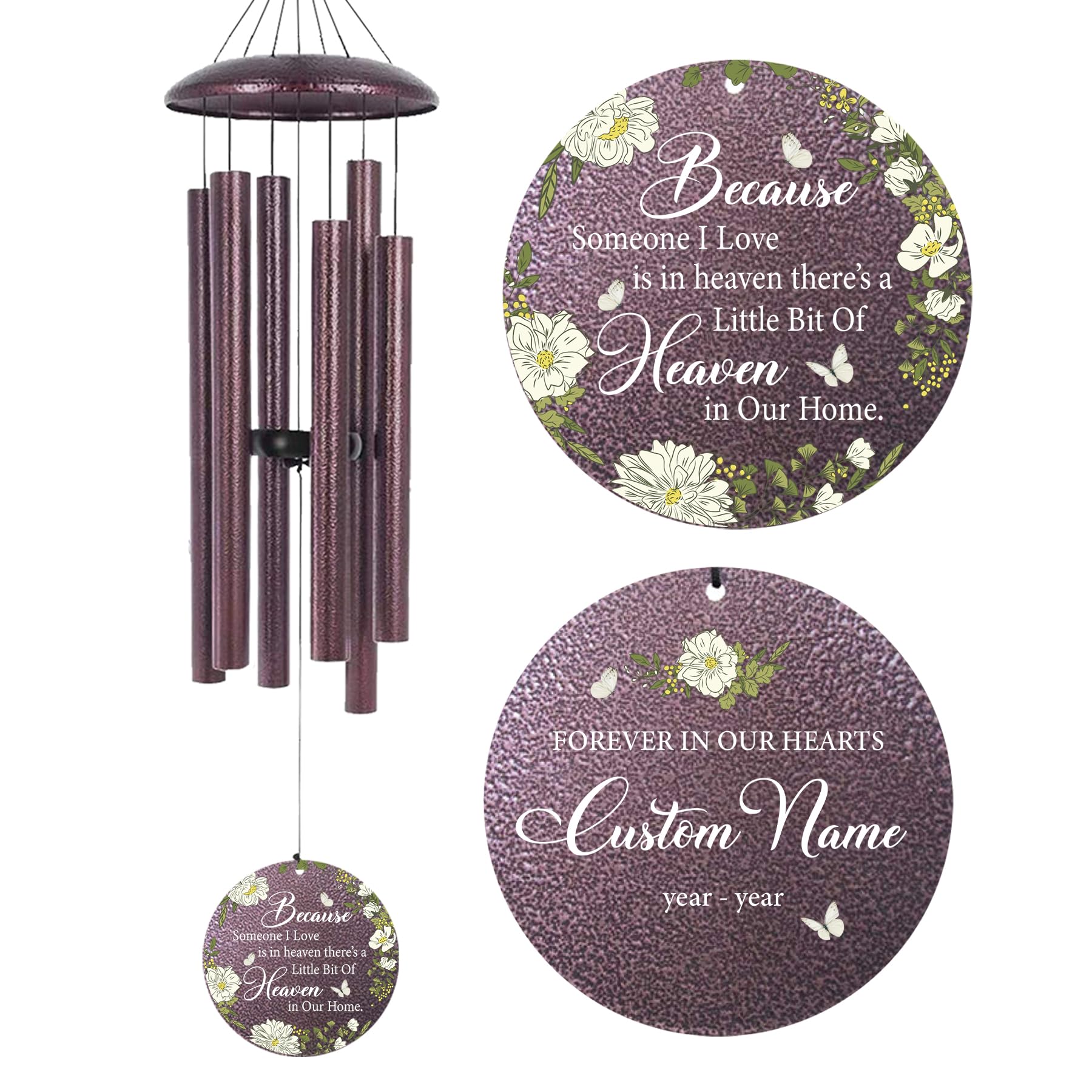 Memorial Wind Chimes Personalized,30/36/45 Metal Outside Windchime
