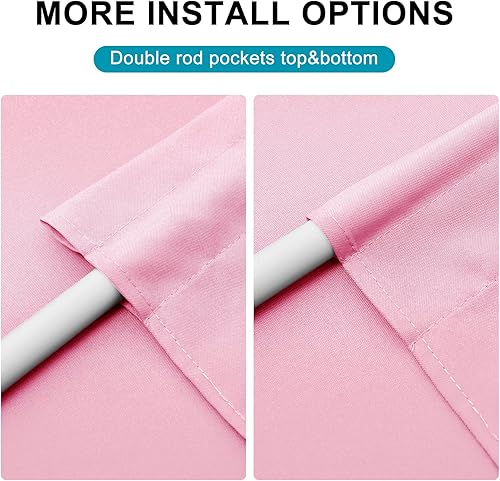 Miniatura 156 de Hiasan Cortinas para ventana de puerta delantera, bolsillo para barra, cortina de privacidad semitransparente para puerta francesa, 1 panel