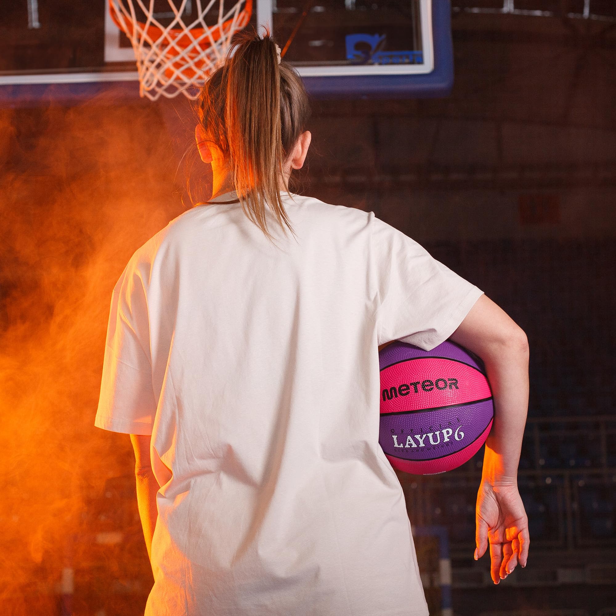 meteor Palla Basket Pallone Basketball - Taglia 5 o 6 o 7 - Giovani & Adulti Ideale per Formazione Pallacanestro - Layup