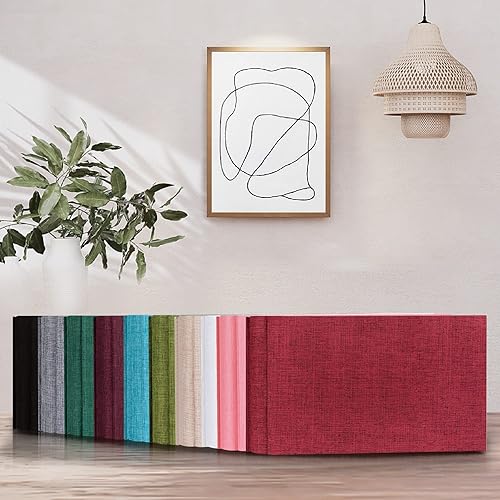 Miniatura 6 de Mublalbum Álbum de fotos pequeño de 4 x 6 pulgadas, 100 fotos, cubierta de lino, libro de fotos con 100 bolsillos horizontales para aniversario