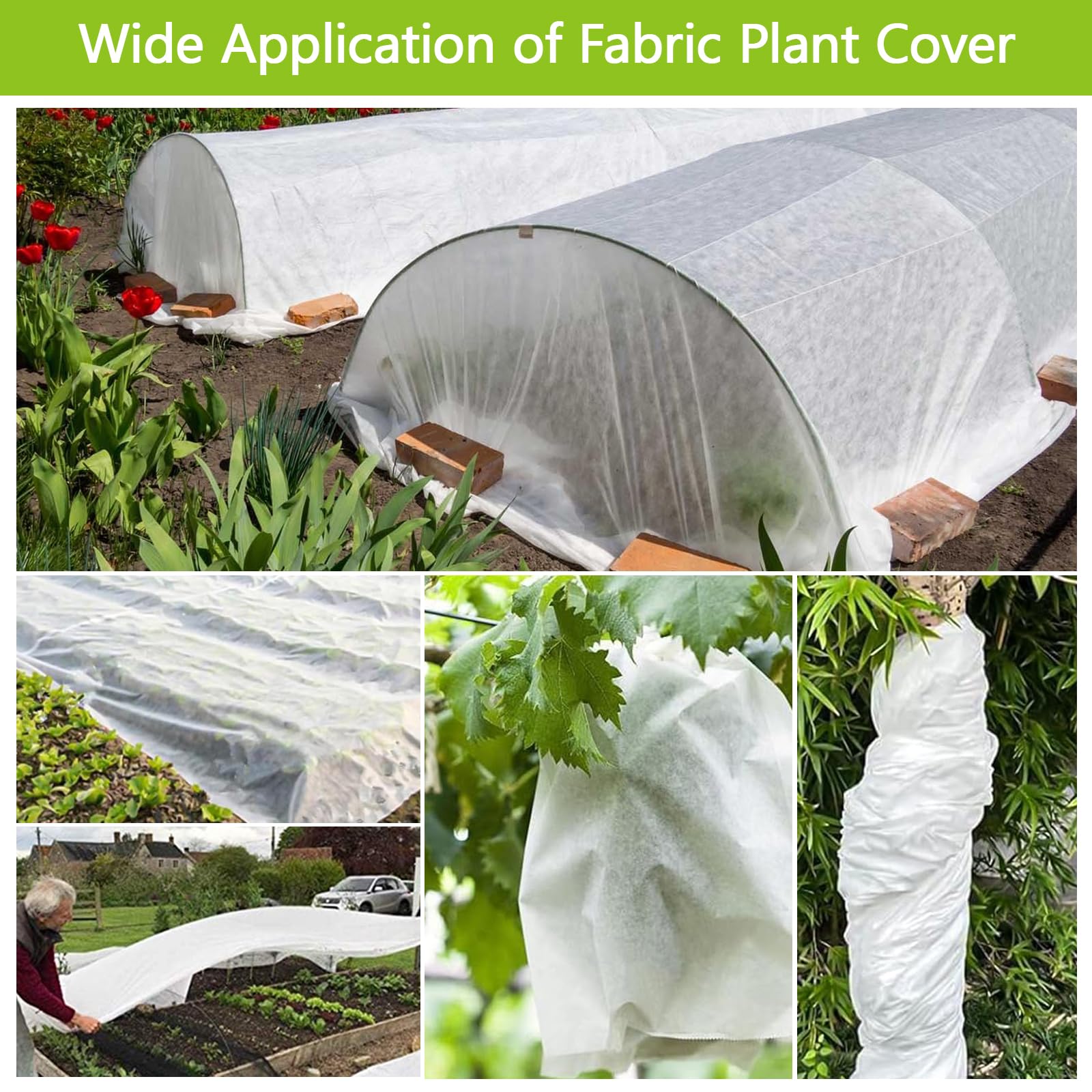 Jordbrux Garden Fleece, 30gsm 2.5m x 5m Plant Fleece Frost Protection Plant Cover for Winter Frost Cold Sun Insect Birds Protection - Image 4