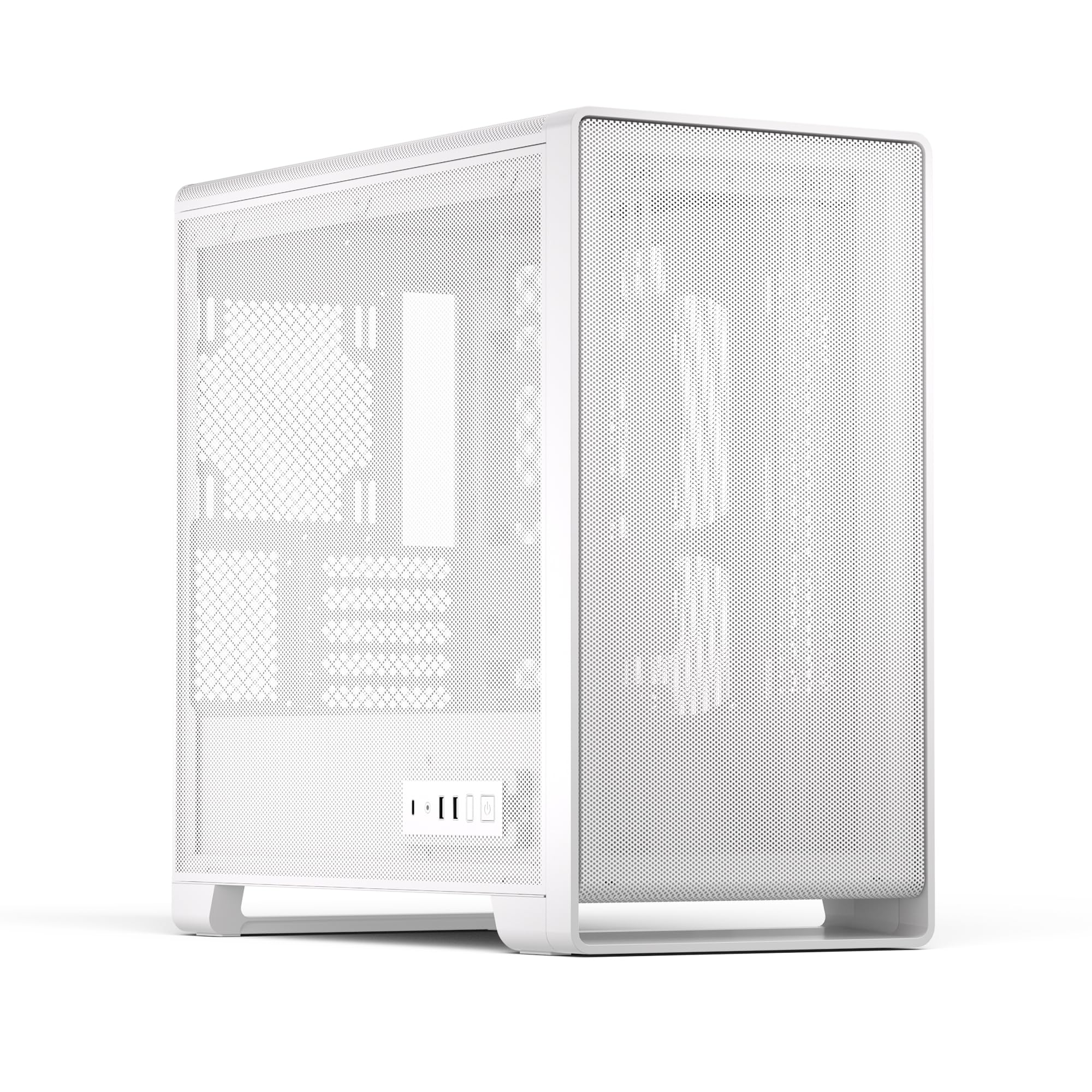GOLDEN FIELD WindChaser M-ATX Computer Case - Ultimate Cooling Mesh Panel with Tool-Free Design, 360mm Radiator | 180mm CPU Cooler | 410mm GPU | USB3.0 | Type-C, Mid Tower Chassis Gaming PC Case -Snow-image-44