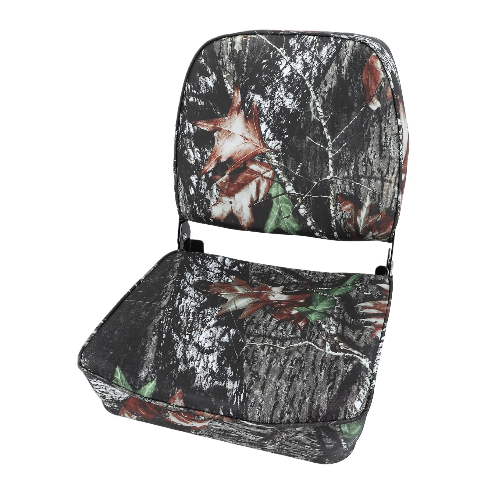 Luqeeg Asiento Plegable para Barco, Aleación de Aluminio, Respaldo bajo, Acolchado Grueso, Soporte Cómodo, Ahorro de Espacio, Bisagras Plegables para Pontón, Barco, Kayak, de Pesca, Cubierta, Salón,