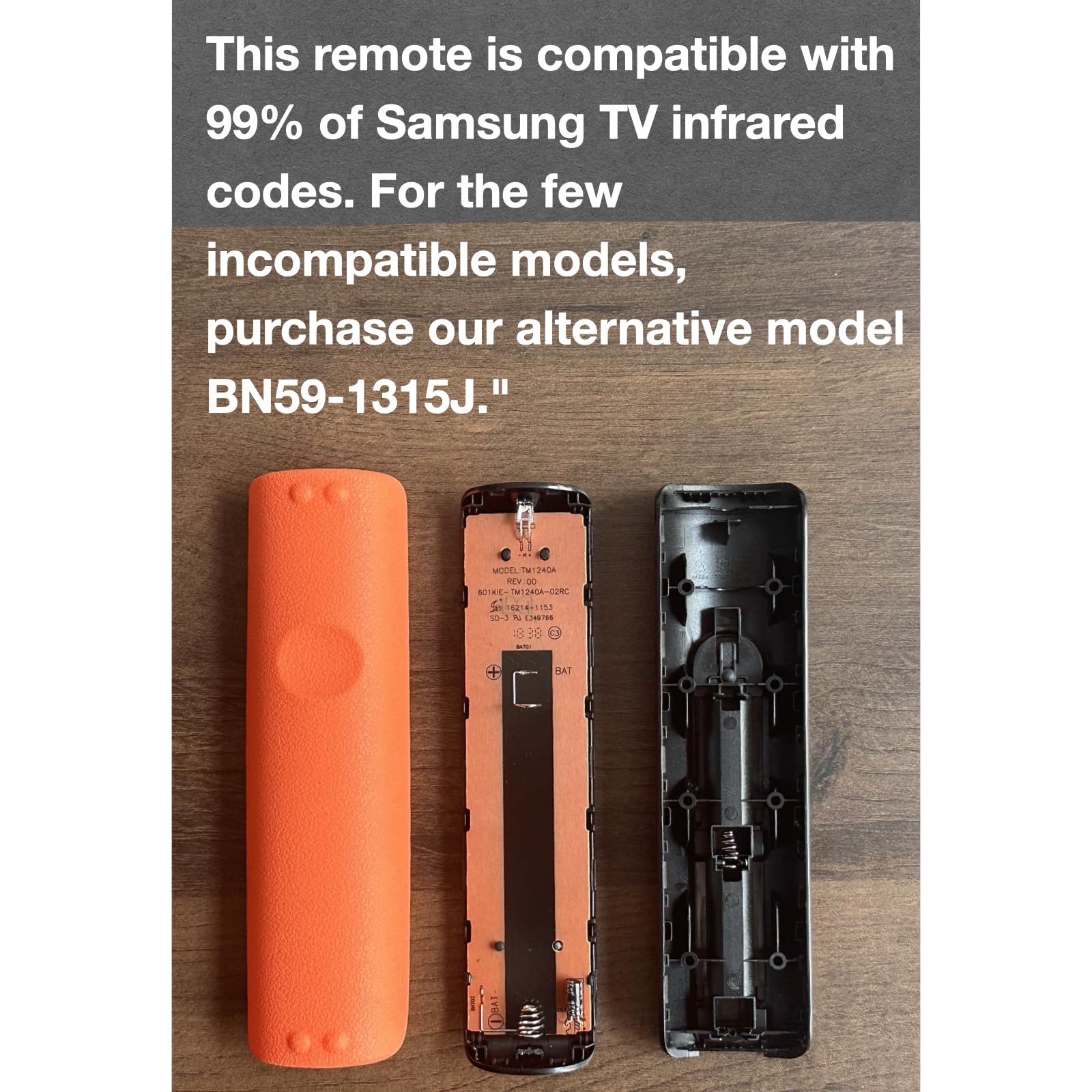 Paquete de 2 controles remotos universales para todos los televisores Samsung BN59-01315A de repuesto para todos los televisores inteligentes Samsung LCD LED, HDTV 3D con botones Hulu Netflix