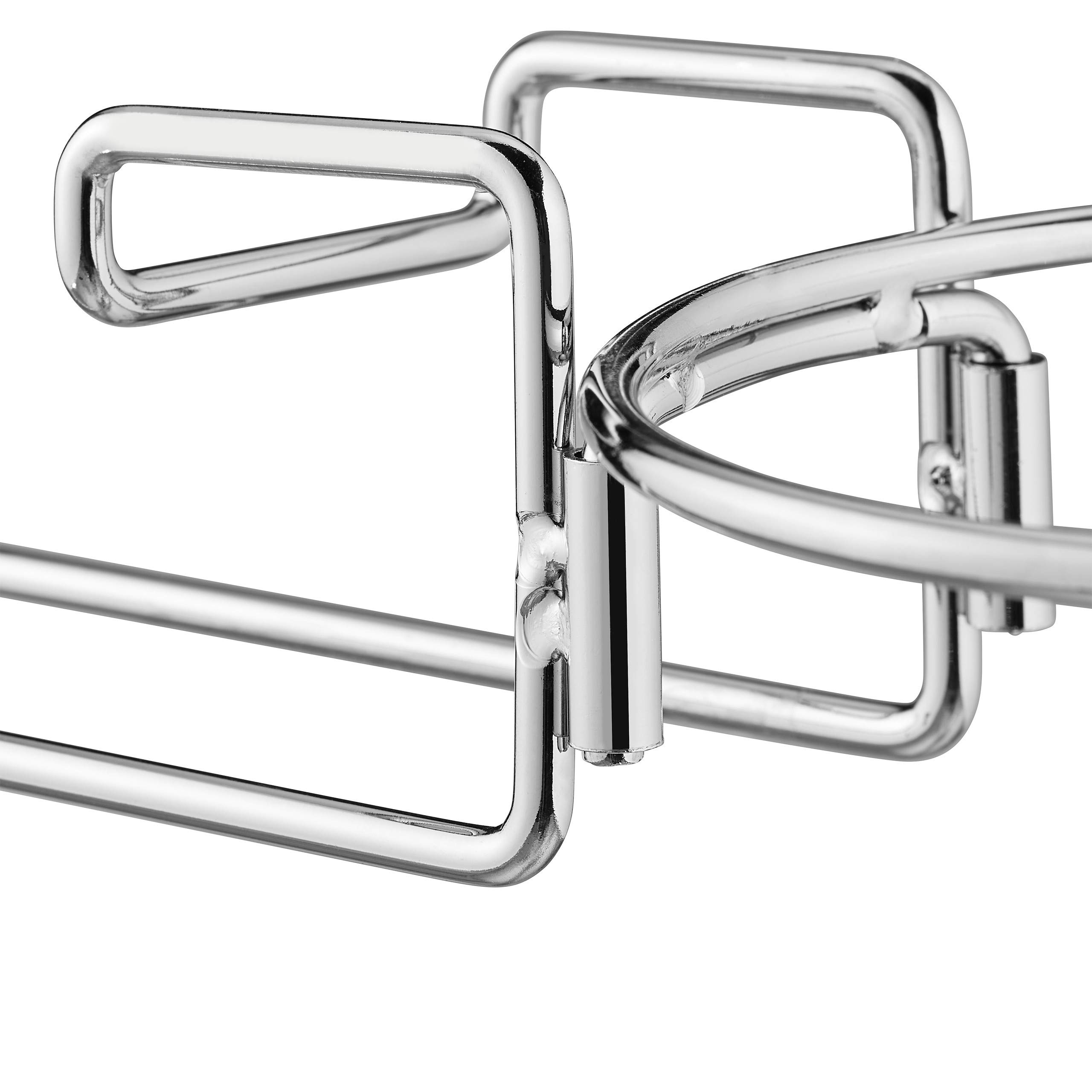 Set 10 Soportes de Mesa para Champaneras, Cubo Enfriador Botellas Vino 18 cm Ø, Ahorra Espacio, Cava, Hierro, Plateado