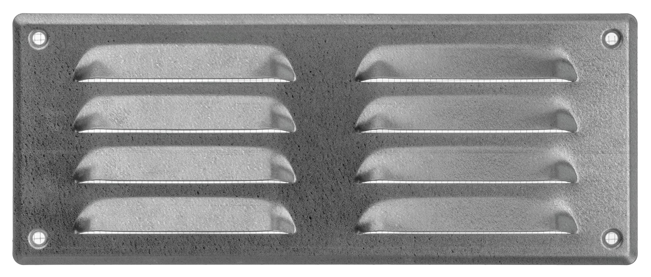 LIRAST 260x105mm Vent Cover Galvanised Steel - 10x4 inch Wall Vent Cover with Insect Mesh - Ceiling Soffit Vents - External Vent Cover - Metal Ventilation Grilles - Air Vent Covers for Walls