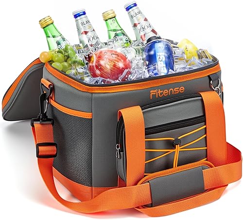Miniatura 9 de Bolsa térmica suave aislada de 20L33L, 2750 latas, enfriadores plegables de camping de 4 capas a prueba de fugas portátiles para playa, viajes,