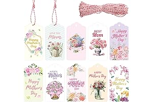 80-Piece Happy Mother's Day Gift Tags with Twines
