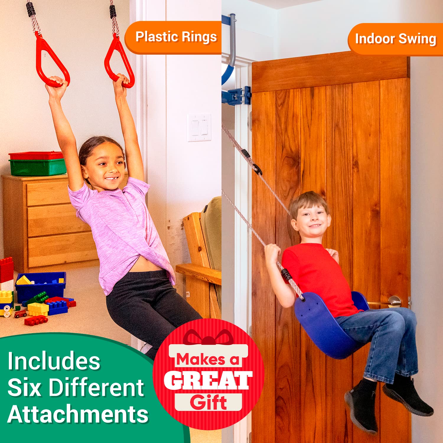 Buy Gym1 6 Piece Indoor Doorway Gym Set for Kids Indoor Swing for