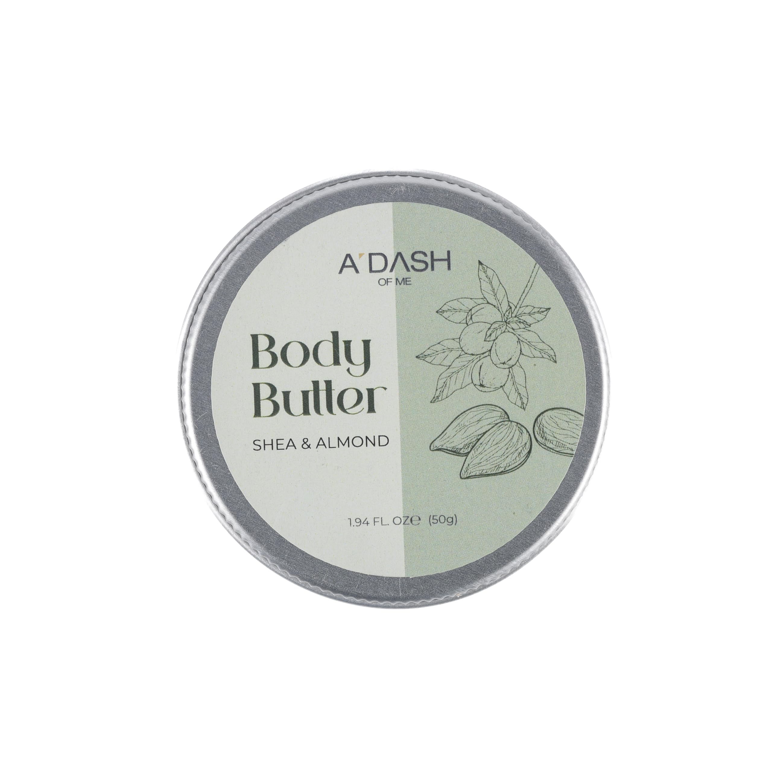 A Dash of Me Body Butter for Deep Hydration & Skin Rejuvenation | Shea Butter, Almond Oil & Essential Oils | Enriched with Vitamins B5 & E for Soft, Radiant Skin | Natural Moisturizer (50 Gram)