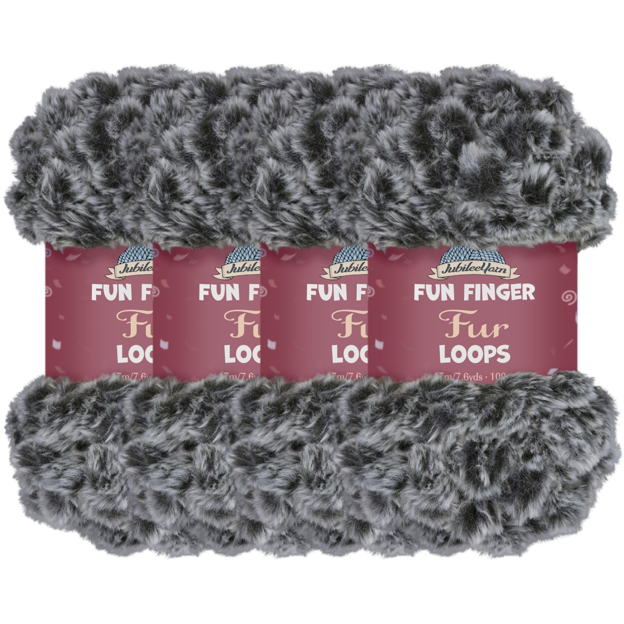 Lana de poliéster para dedos JubileeYarn de 200g antiasfixia suave blanco y negro