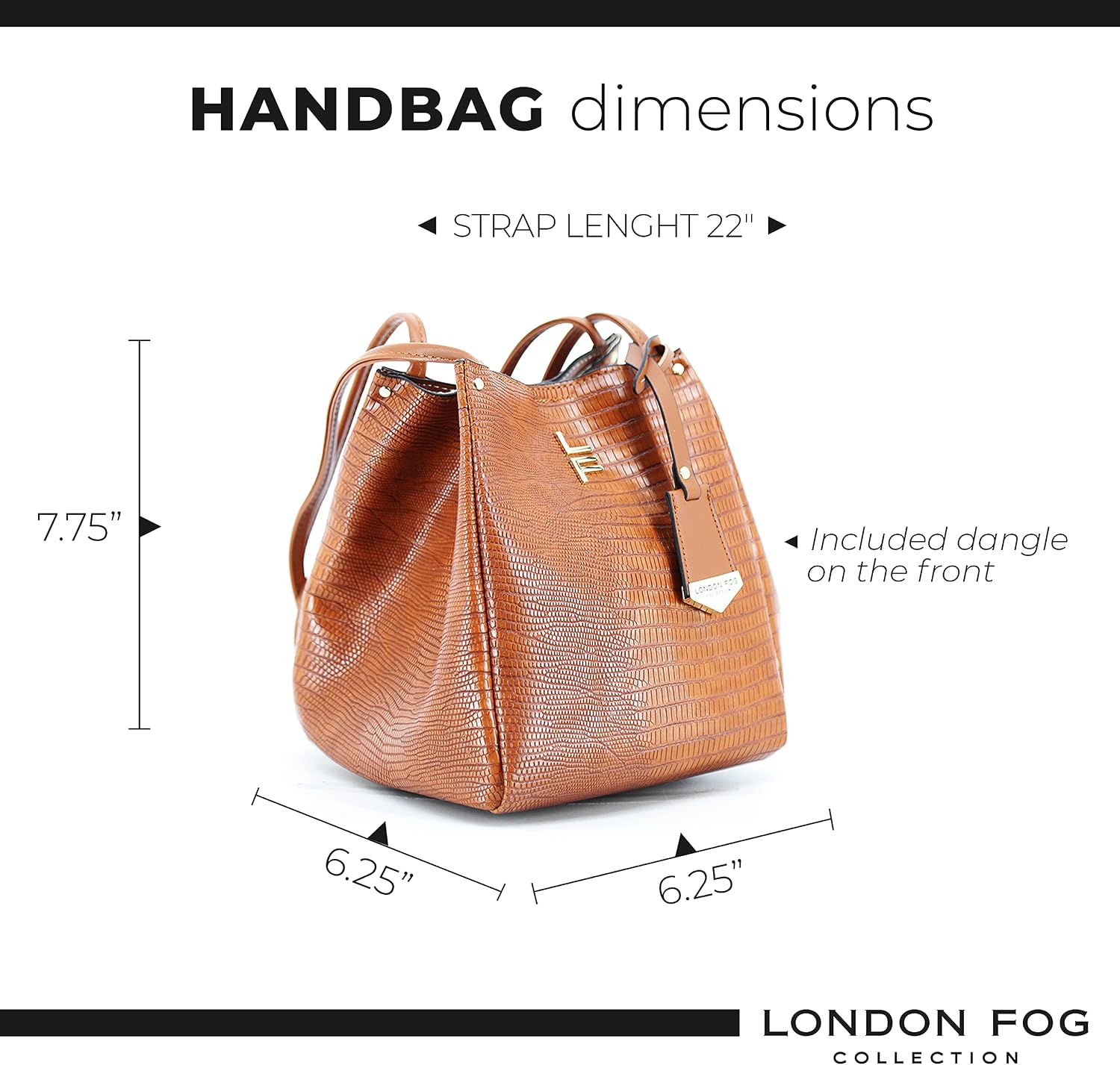 LONDON FOG COCO Shoulder Bag for Women, Vegan Leather Handbags