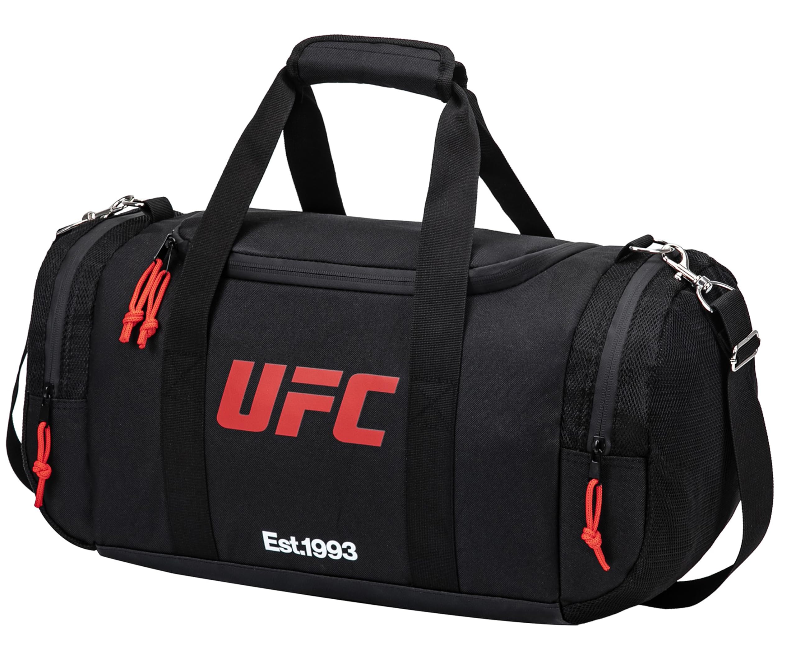 UFC Ultimate Fighting Championship - Offizielle Sporttasche, Schwarz, Polyester, 50 x 26 x 26 cm, 1 großes Hauptfach + 3 Taschen