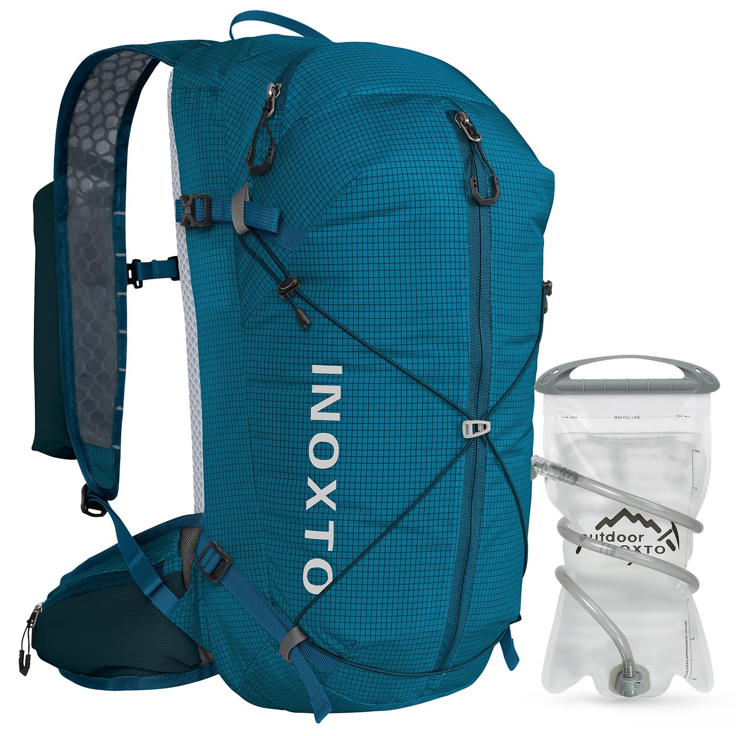 Photo 1 of ***MISSING WATER BAGS*** IX INOXTO Hydration Backpack, 20L Multipurpose Hiking Backpack with 2L Water Bladder, Water Backpack Insulated Hydration Pack Ideal for Hiking and Cycling (Blue)