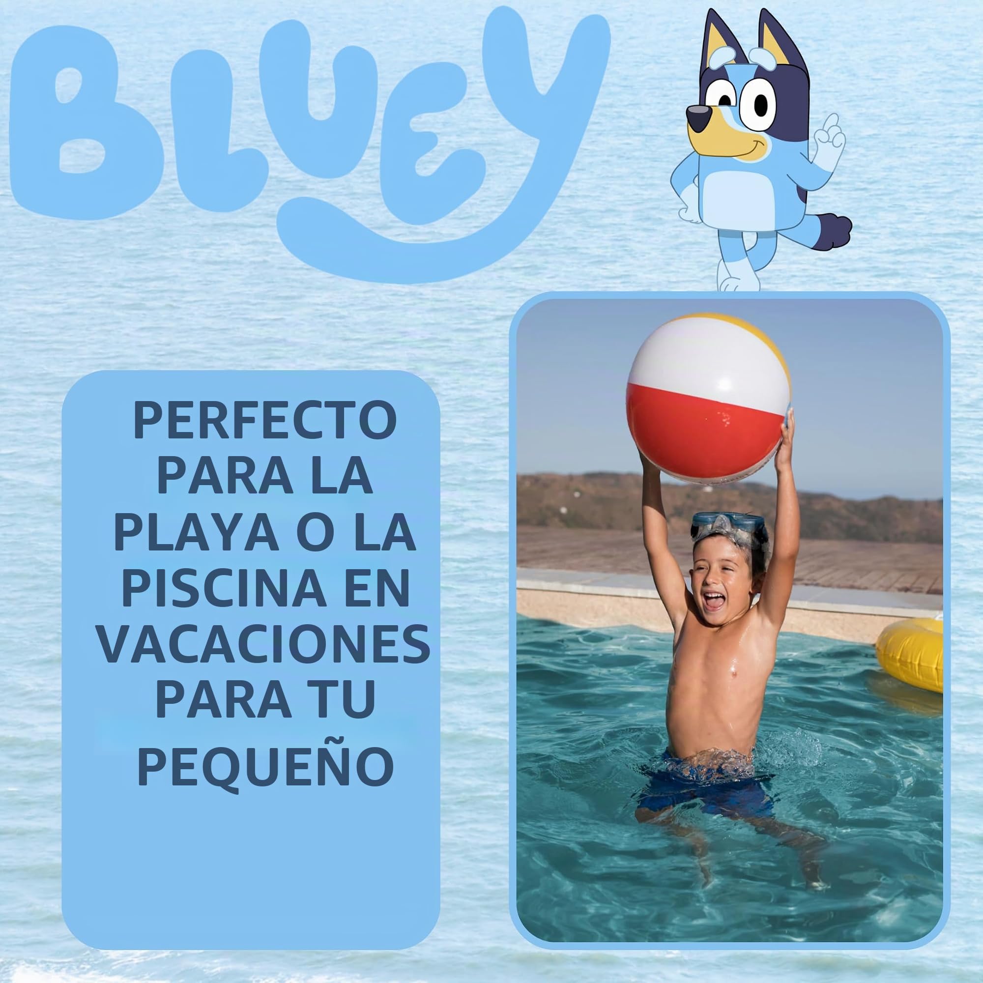 Bluey Toalla con capucha, Poncho para niños y niñas, 100% algodón, Toalla de playa para niños, Toalla de baño, bata de cambio de envoltura de natación