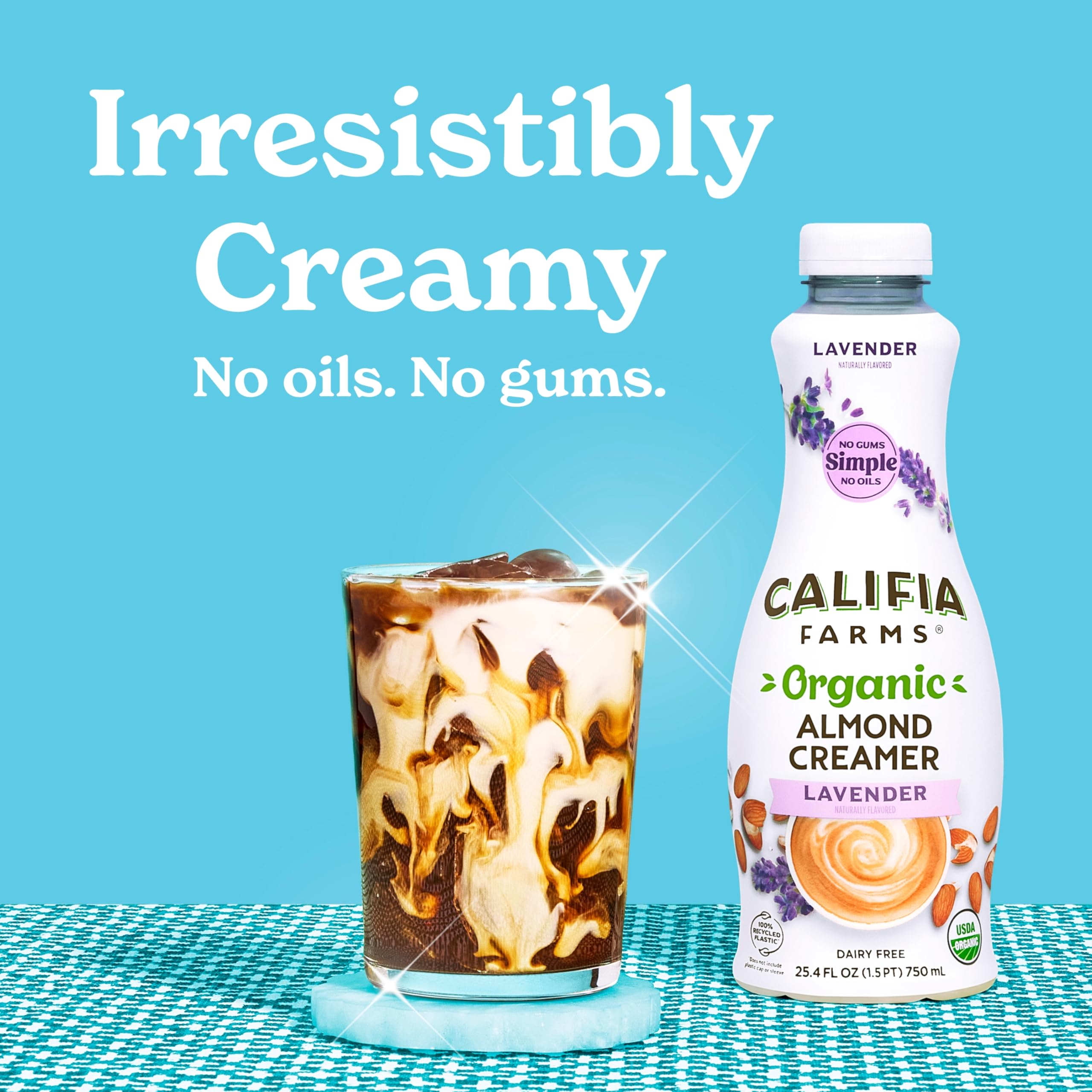 Califia Farms - Organic Lavender Almond Milk Coffee Creamer 25 4 Oz Dairy Free Plant Based Vegan Gluten — view 2