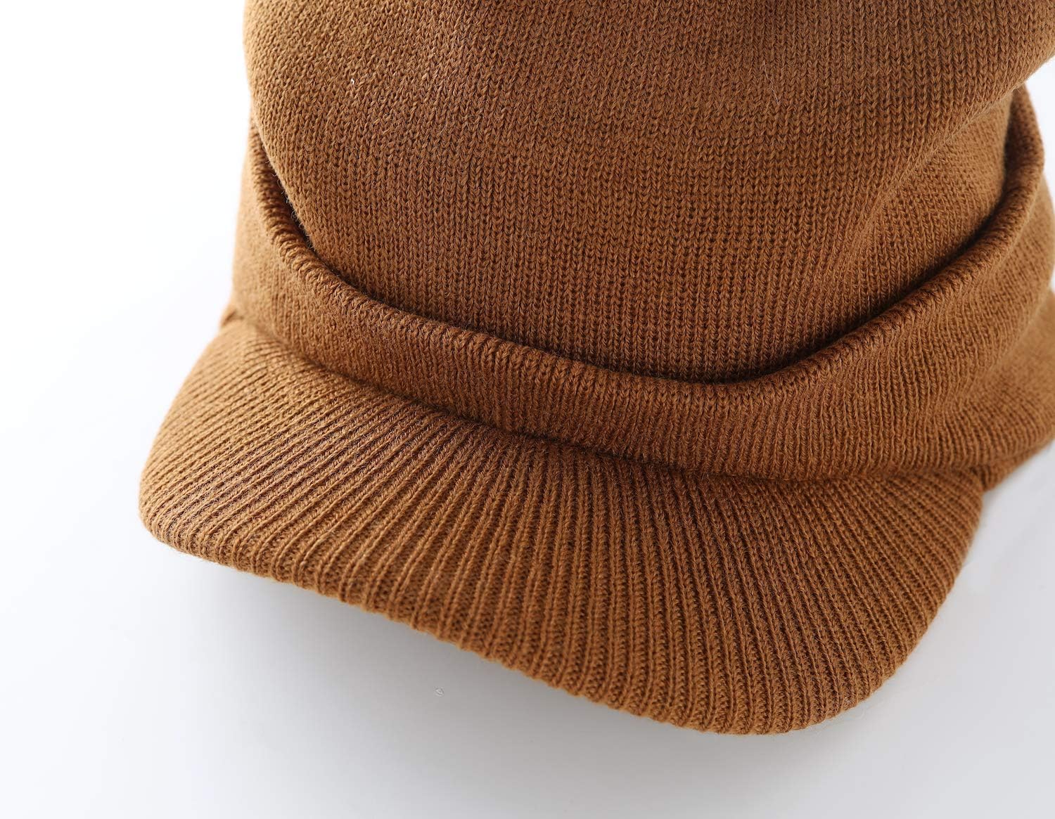 Home Prefer Men's Winter Beanie Hat with Brim Warm Double Knit Cuff Beanie Cap Watch Radar Hat - Image 6