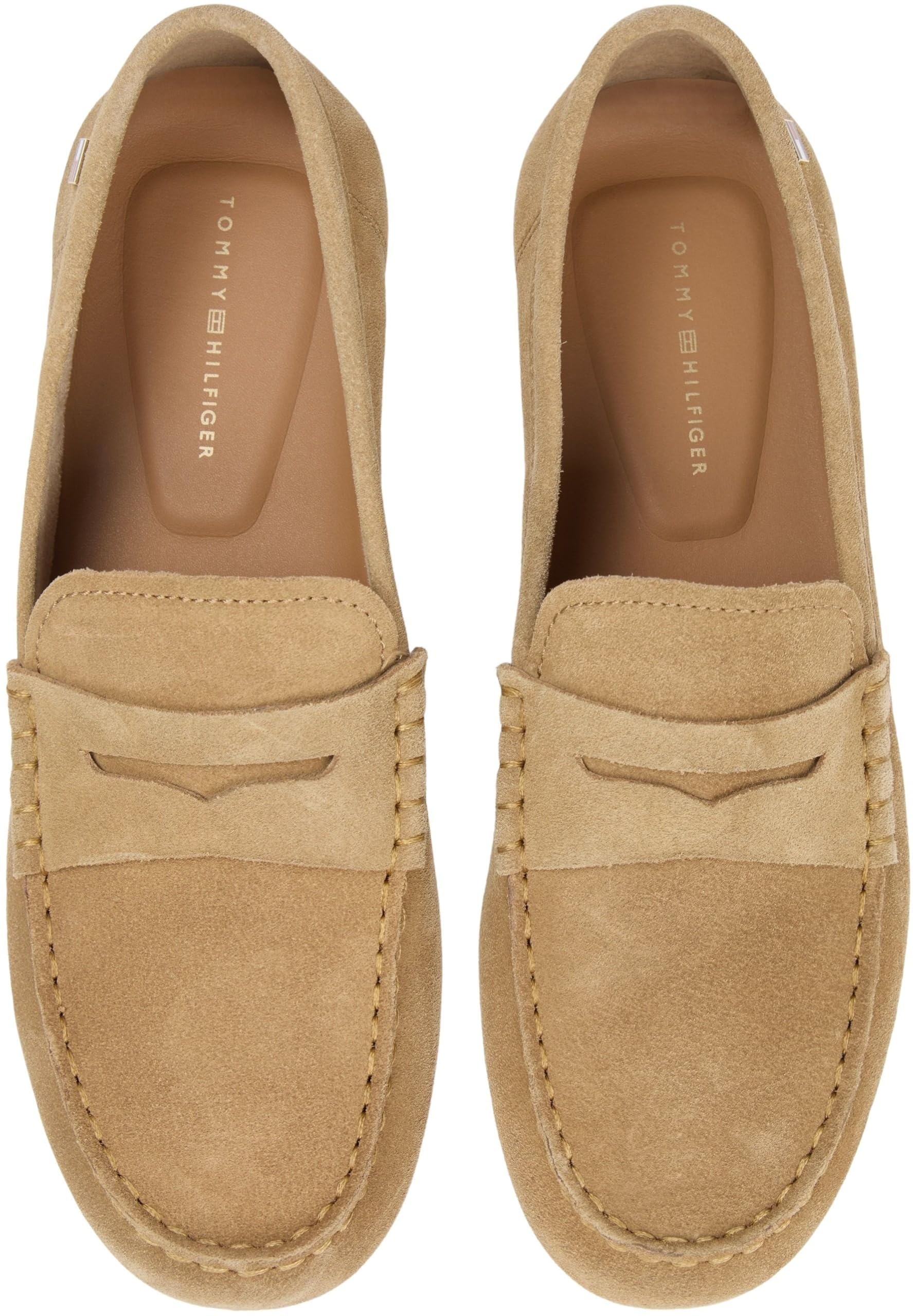 Tommy Hilfiger Donna Scarpa Driver Flag Soft Suede Loafer Elegante