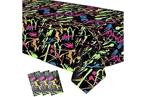 Eye-Catching Neon Party Supplies Tablecloth: Illuminate Your Celebrations